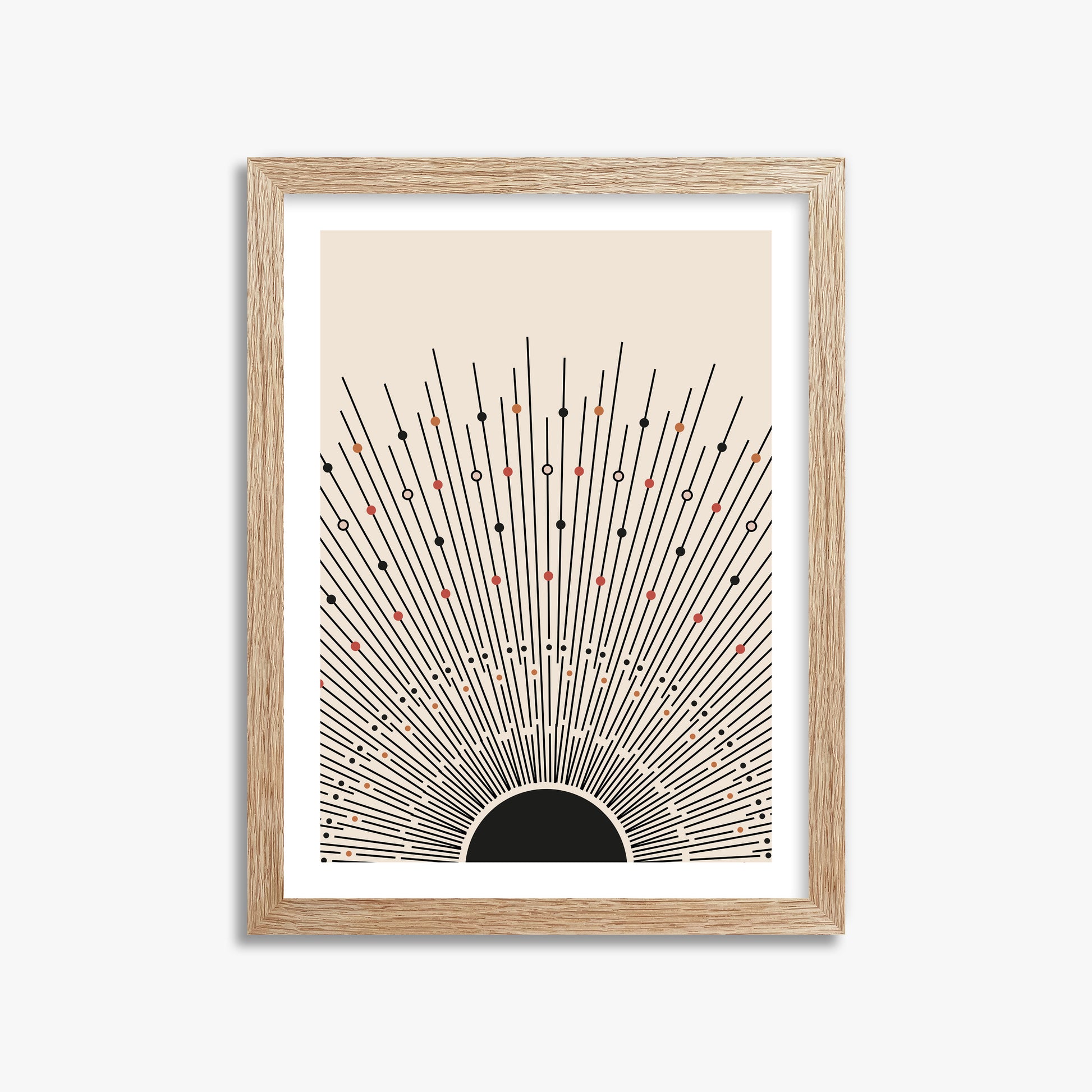 Cosmic Radiance, 30x40cm Framed Art Reproduction With Raw Oak Frame