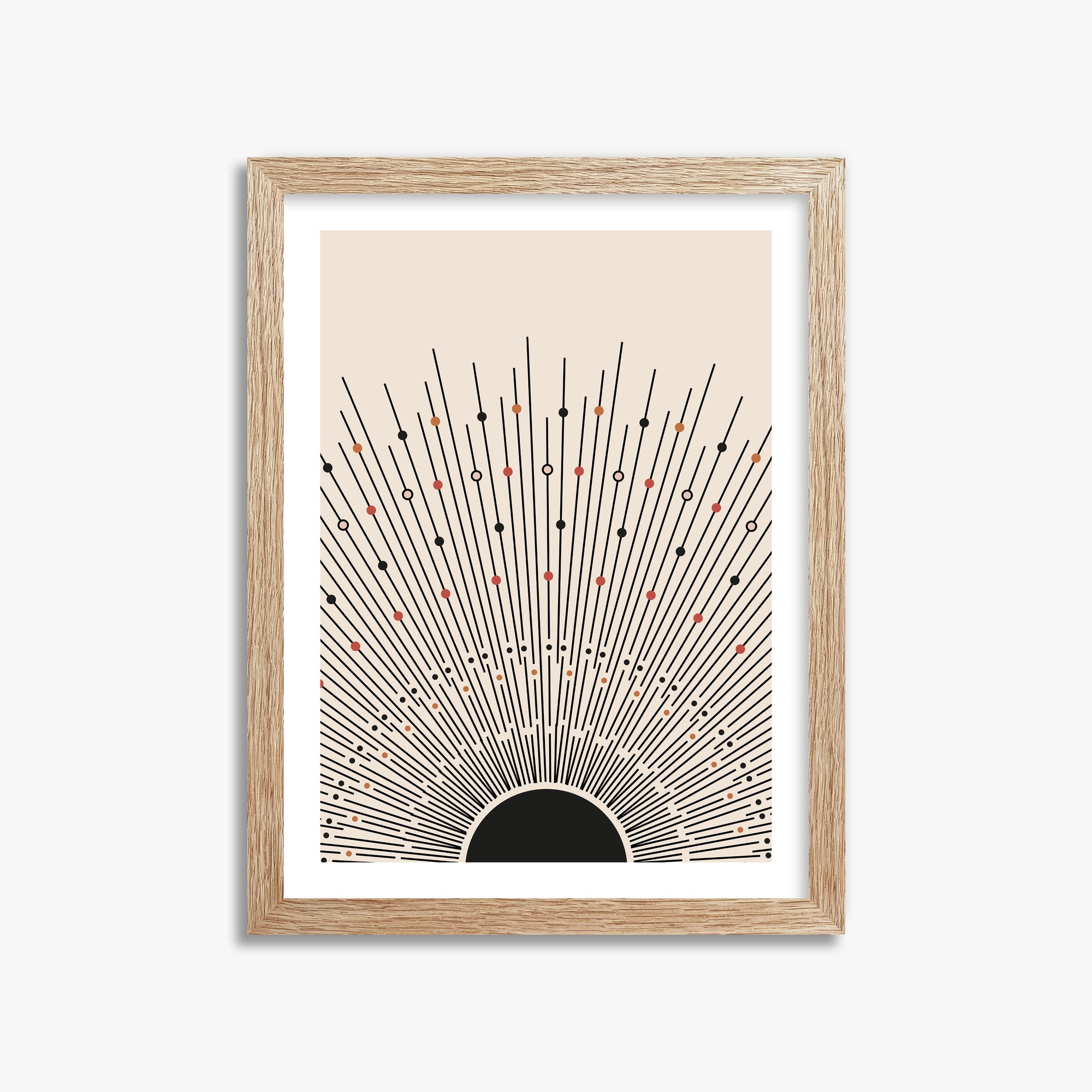 Cosmic Radiance, 30x40cm Framed Art Reproduction With Raw Oak Frame