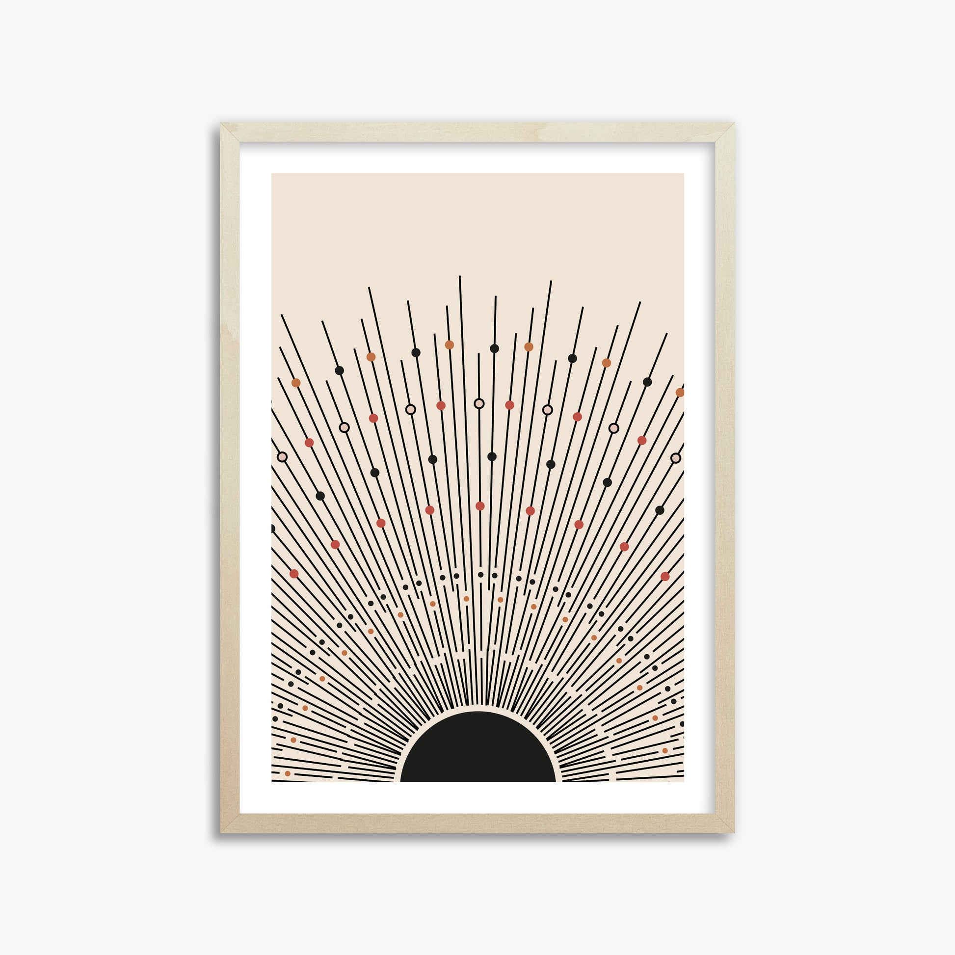 Cosmic Radiance, 50x70cm Framed Art Reproduction With Lime Wood Frame