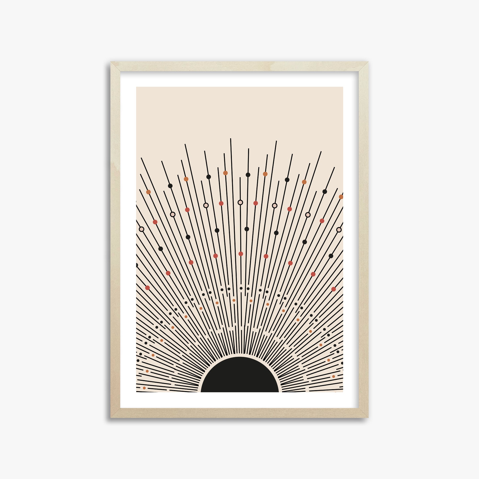 Cosmic Radiance, 50x70cm Framed Art Reproduction With Lime Wood Frame