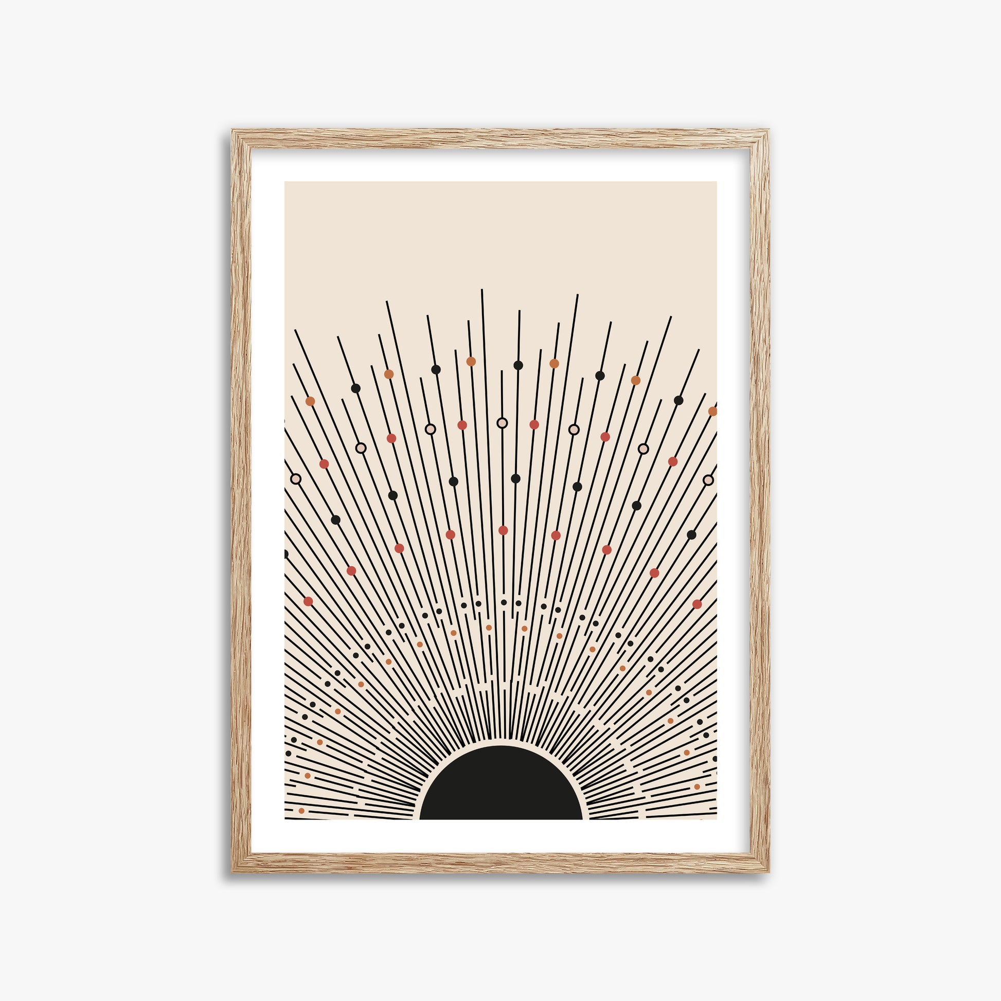 Cosmic Radiance, 50x70cm Framed Art Reproduction With Raw Oak Frame