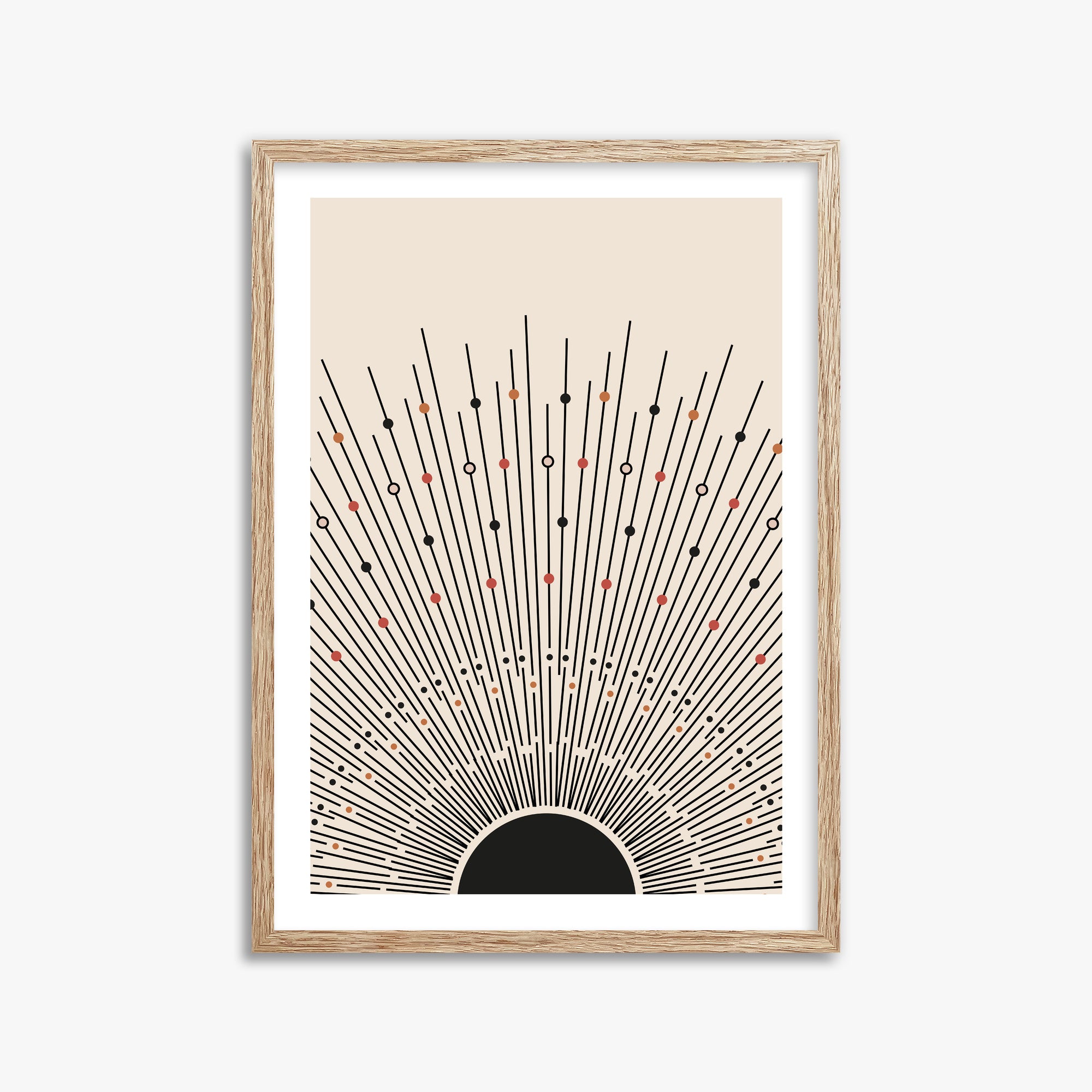 Cosmic Radiance, 50x70cm Framed Art Reproduction With Raw Oak Frame
