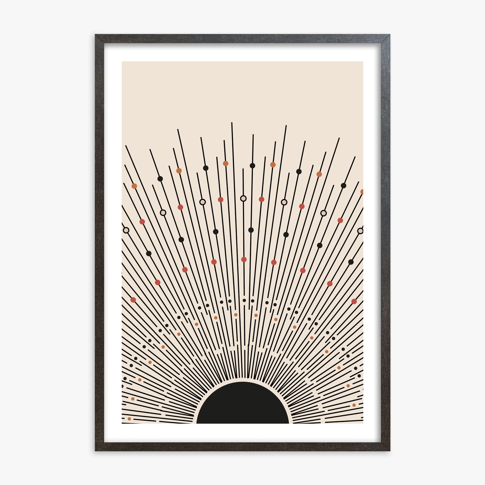 Cosmic Radiance, 70x100cm Framed Art Reproduction With Espresso Frame