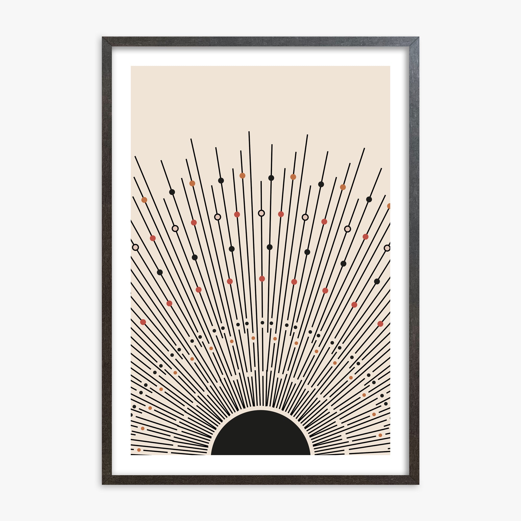 Cosmic Radiance, 70x100cm Framed Art Reproduction With Espresso Frame