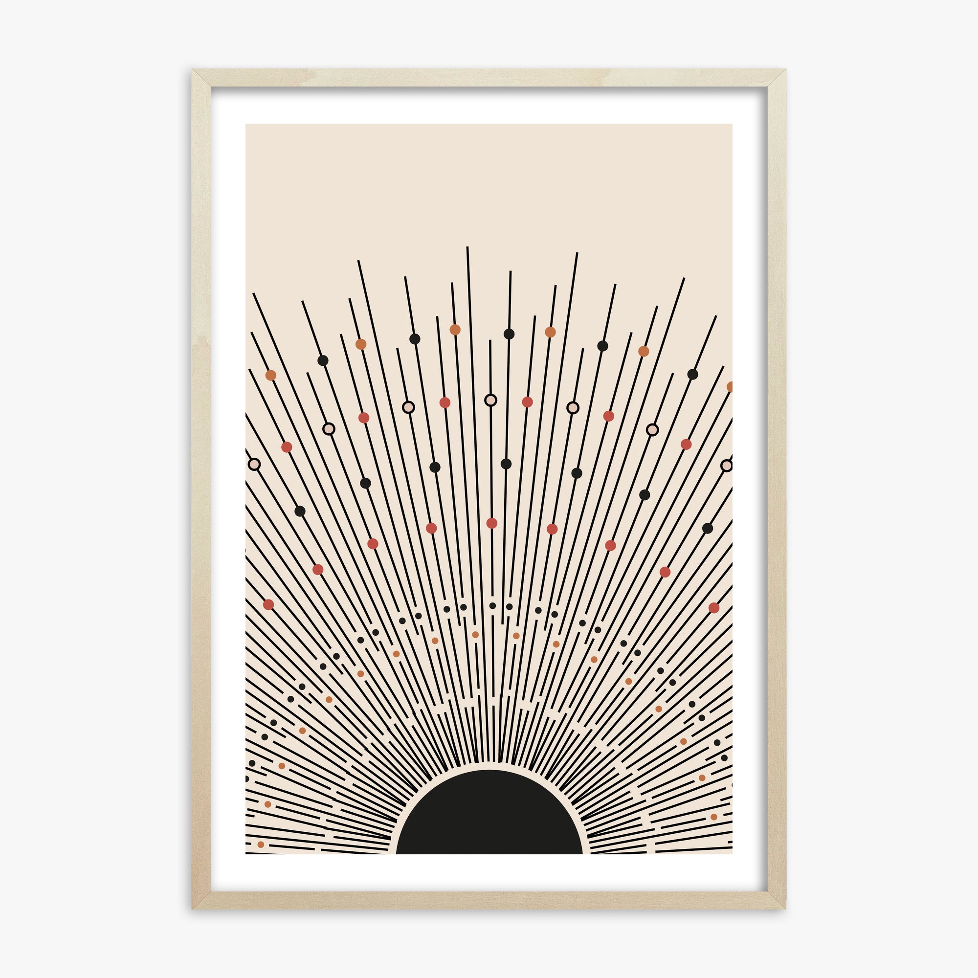 Cosmic Radiance, 70x100cm Framed Art Reproduction With Lime Wood Frame