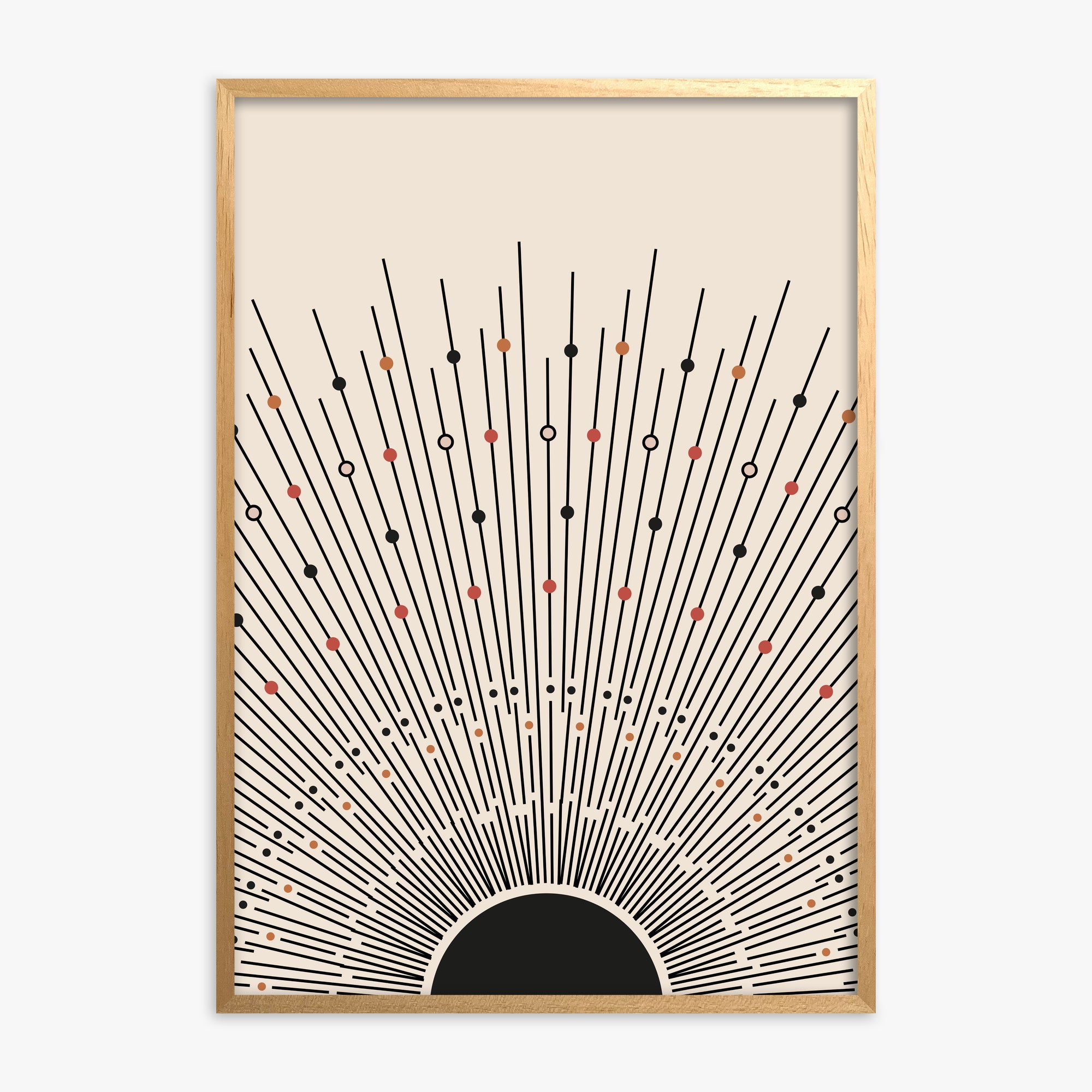 Cosmic Radiance, Oak Framed Poster With Oak Frame