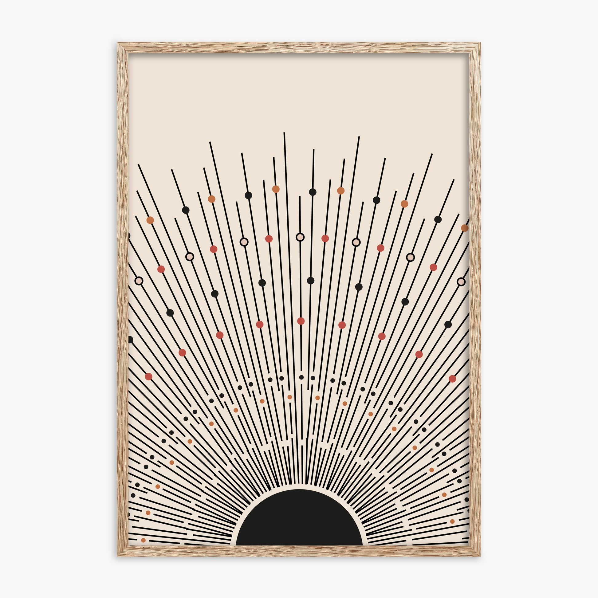 Cosmic Radiance, 70x100cm Framed Art Reproduction With Raw Oak Frame