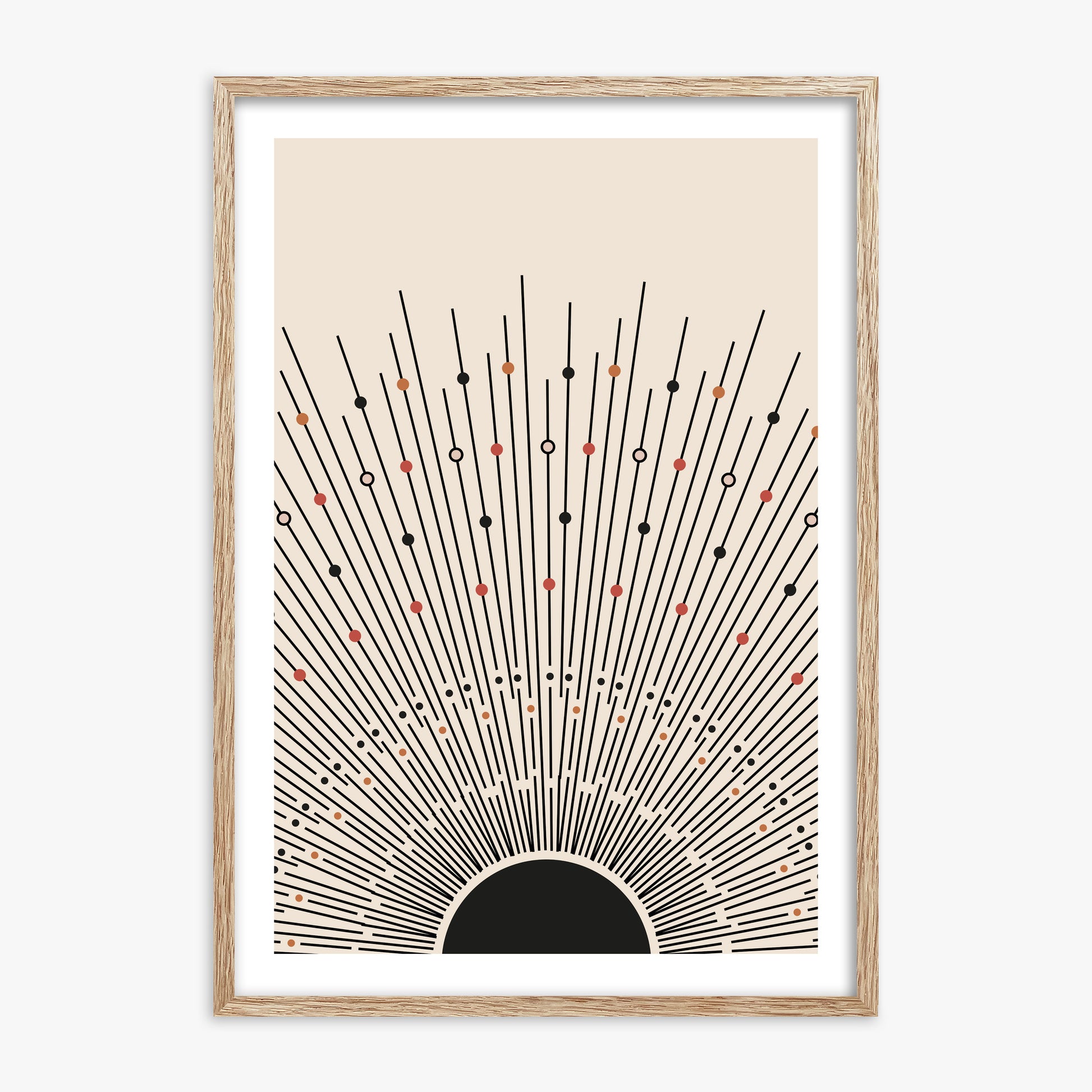 Cosmic Radiance, 70x100cm Framed Art Reproduction With Raw Oak Frame