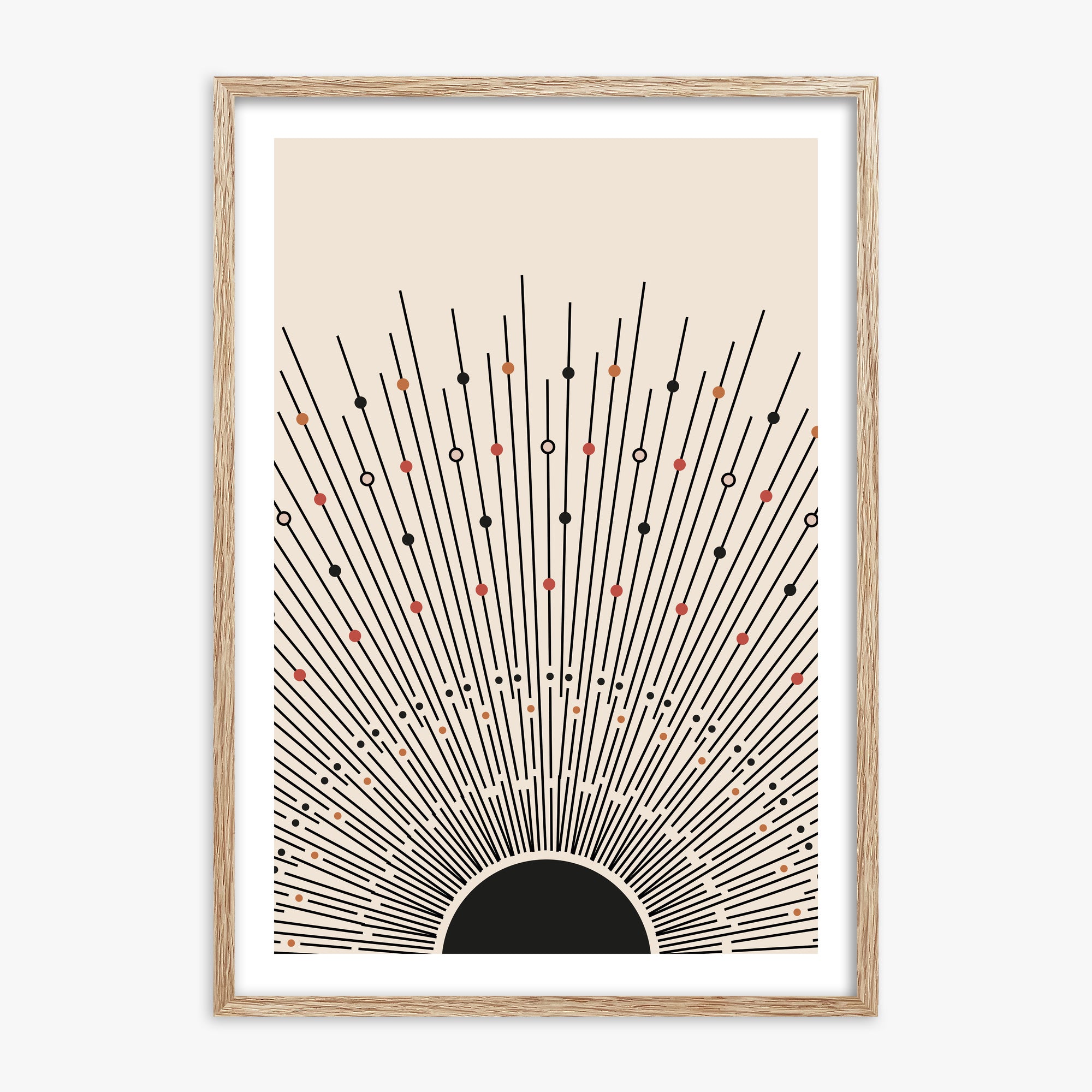 Cosmic Radiance, 70x100cm Framed Art Reproduction With Raw Oak Frame