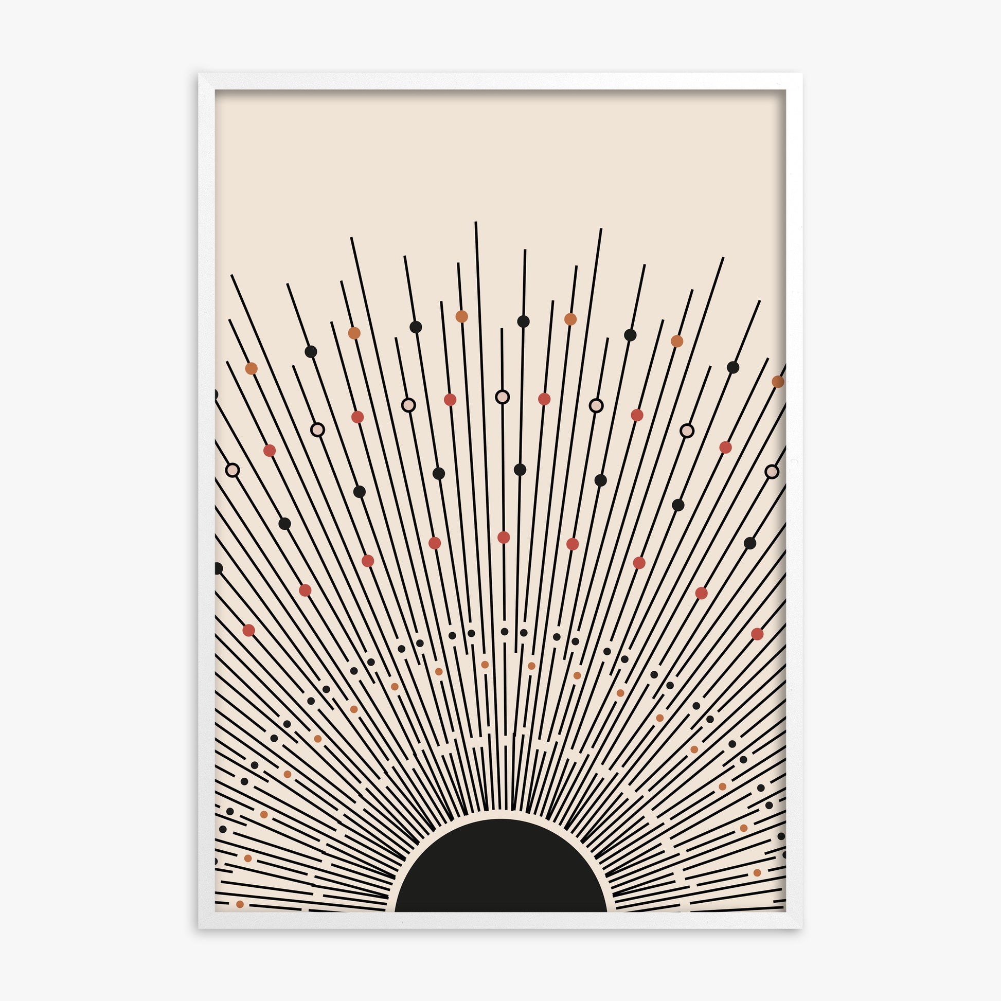 Cosmic Radiance, White Framed Poster With White Frame