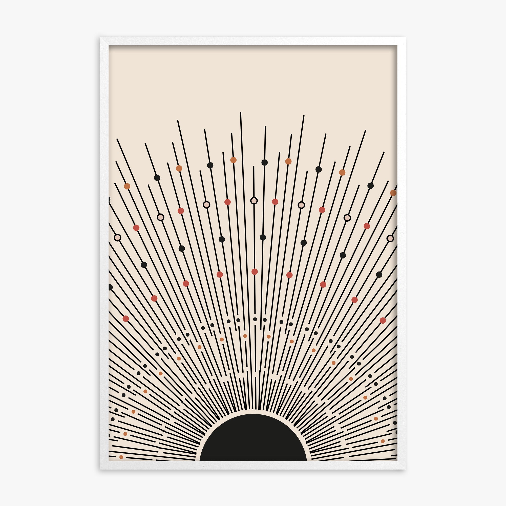 Cosmic Radiance, White Framed Poster With White Frame
