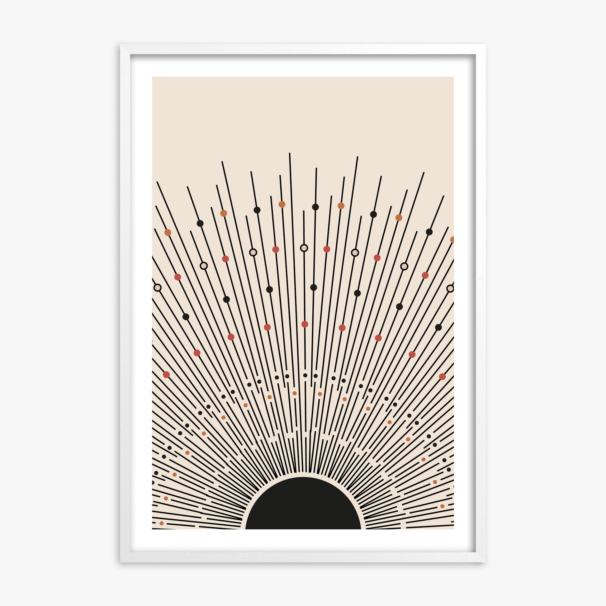 Cosmic Radiance, White Framed Poster With White Frame