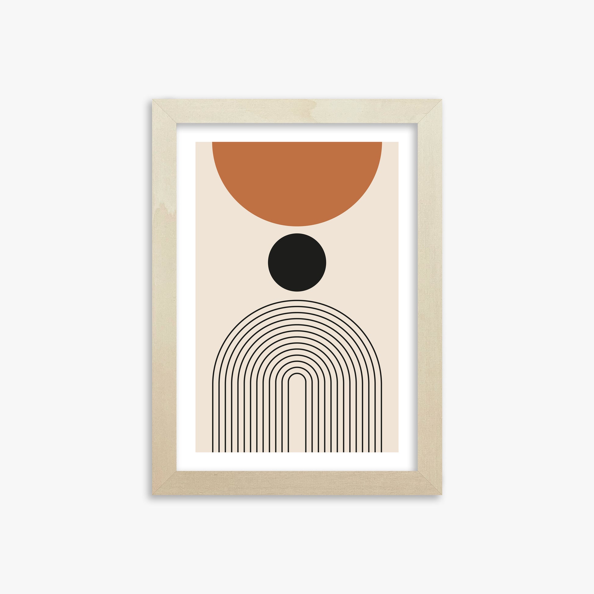 Descending Eclipse, 21x30cm Framed Art Reproduction With Lime Wood Frame