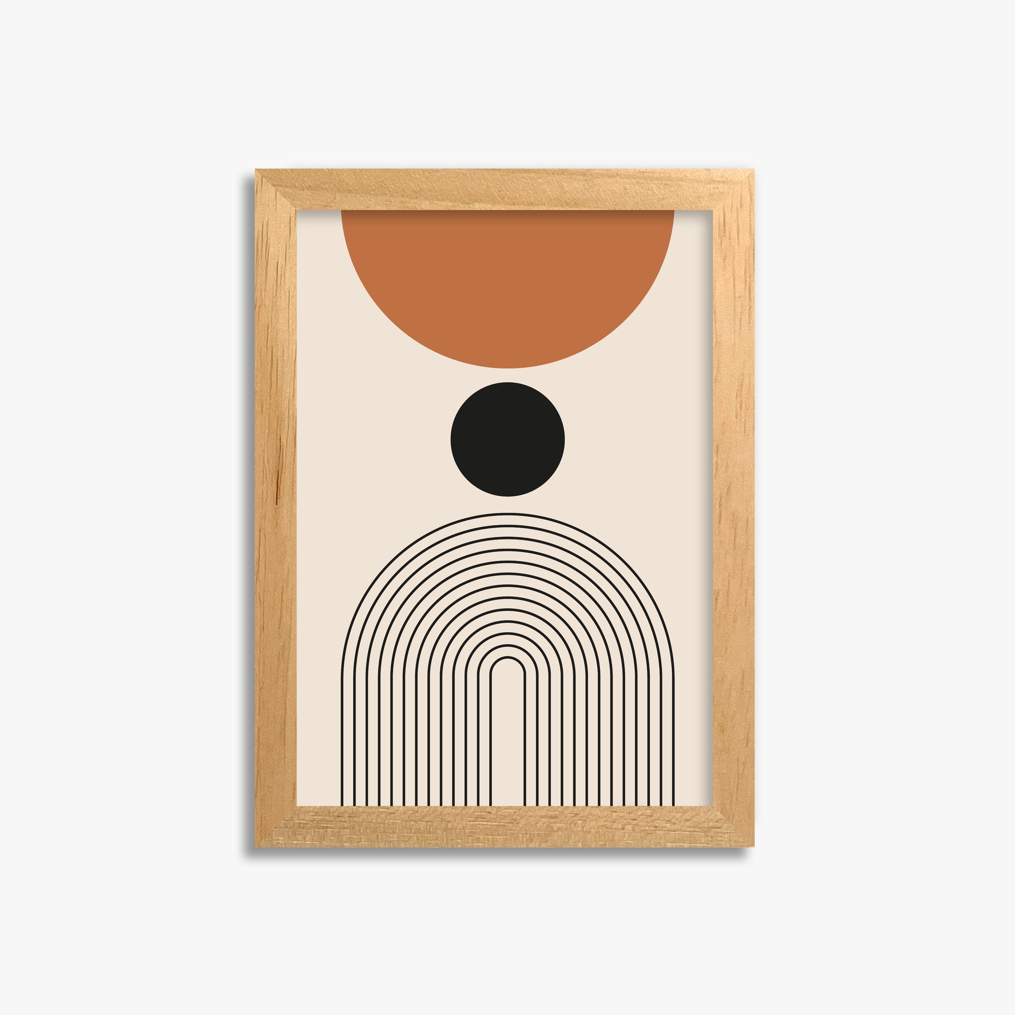 Descending Eclipse, 21x30cm Framed Poster With Oak Frame