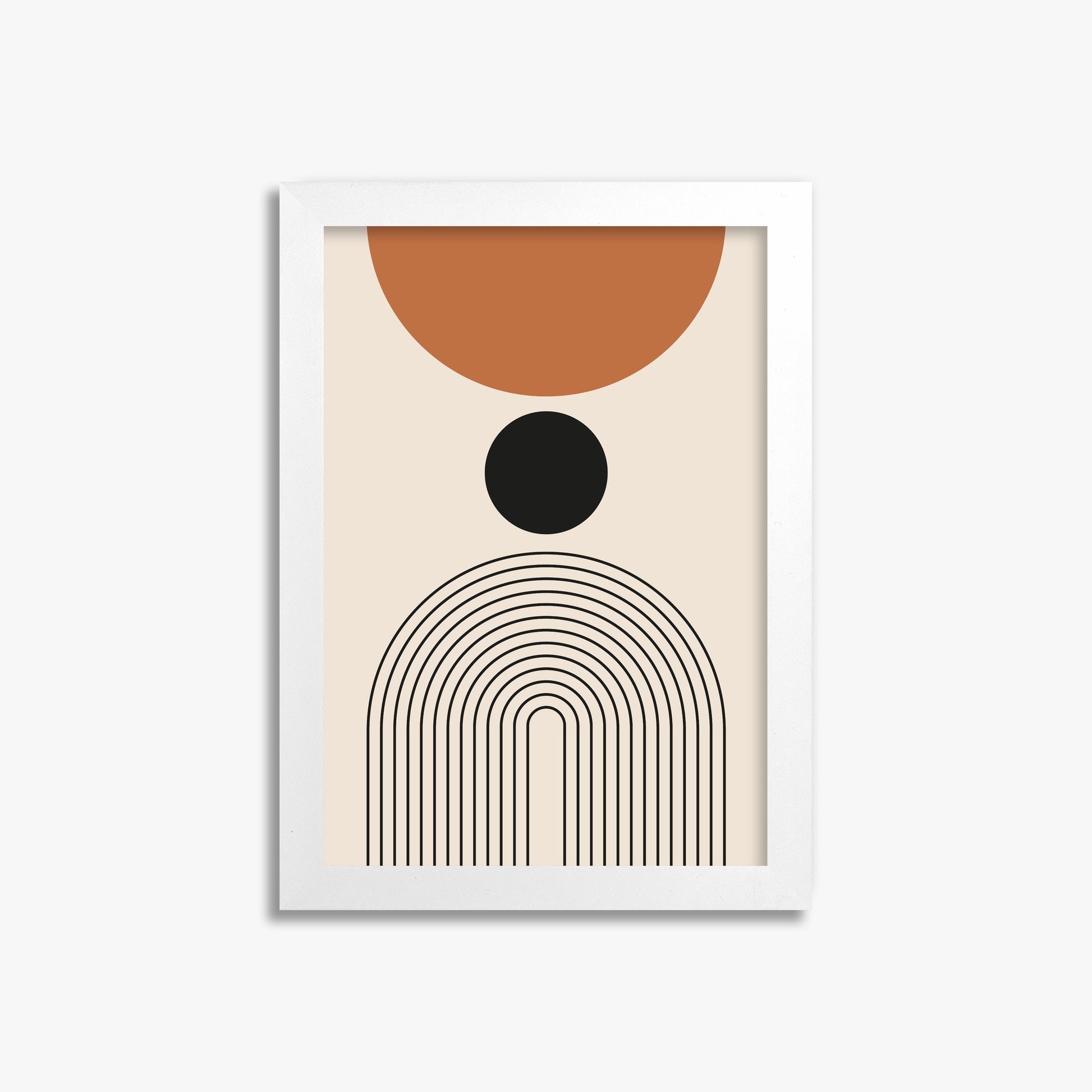 Descending Eclipse, 21x30cm Framed Poster With White Frame
