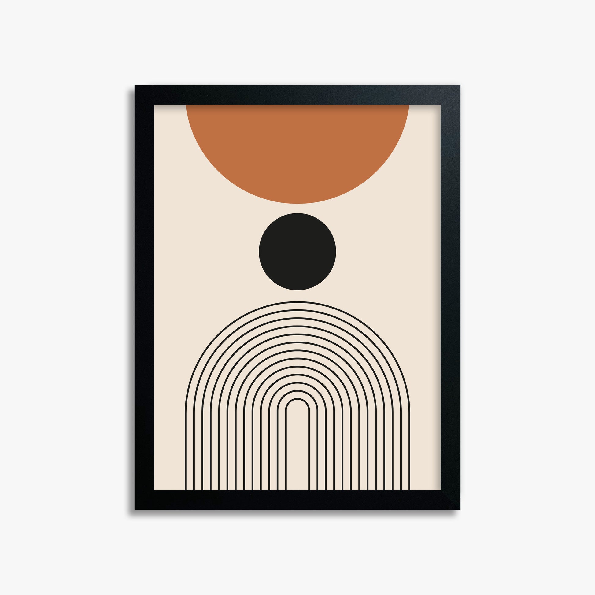 Descending Eclipse, 30x40cm Framed Poster With Black Frame