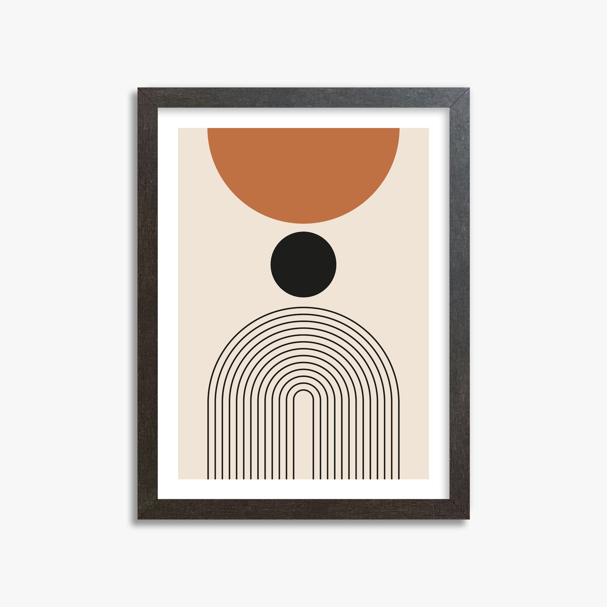 Descending Eclipse, 30x40cm Framed Art Reproduction With Espresso Frame
