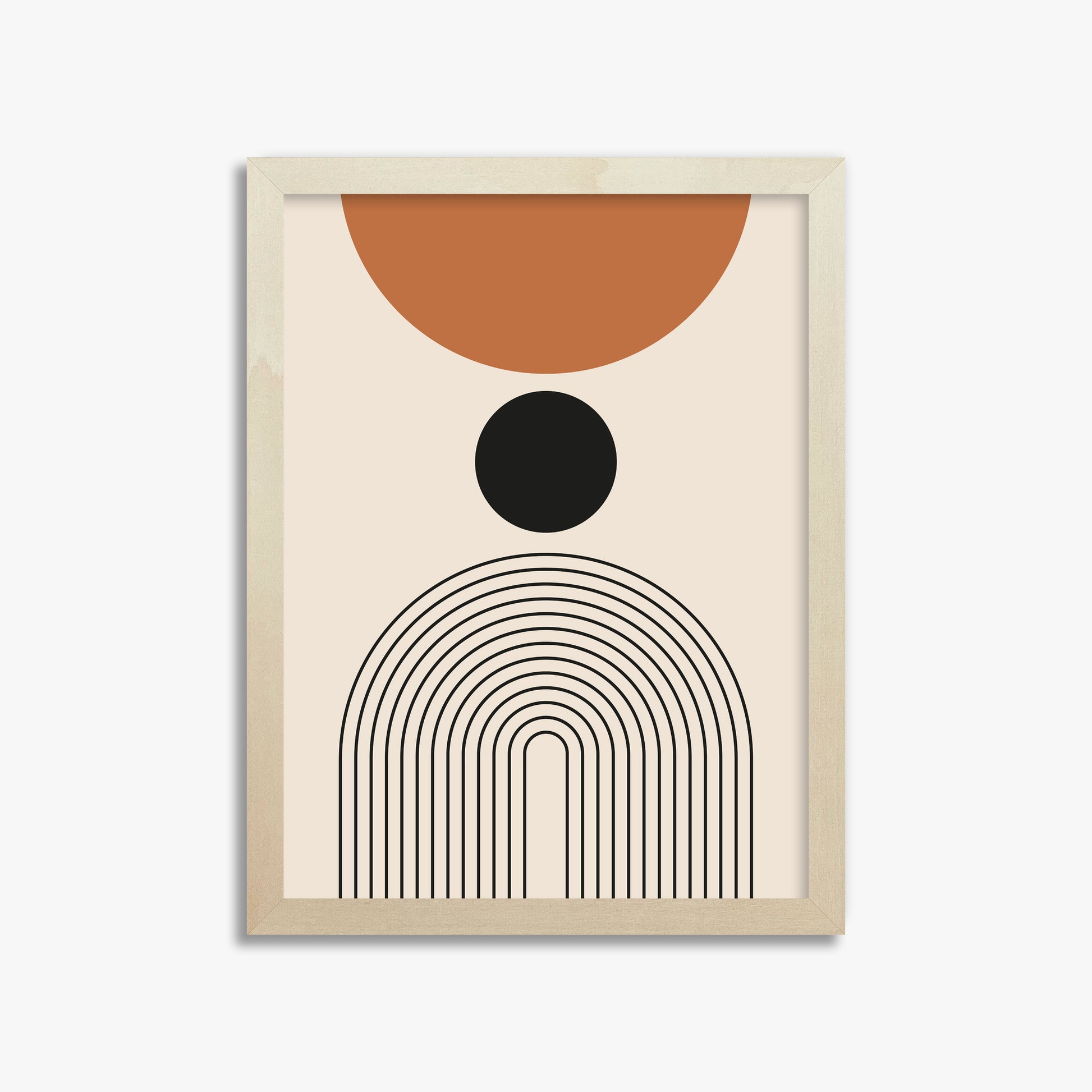 Descending Eclipse, 30x40cm Framed Art Reproduction With Lime Wood Frame