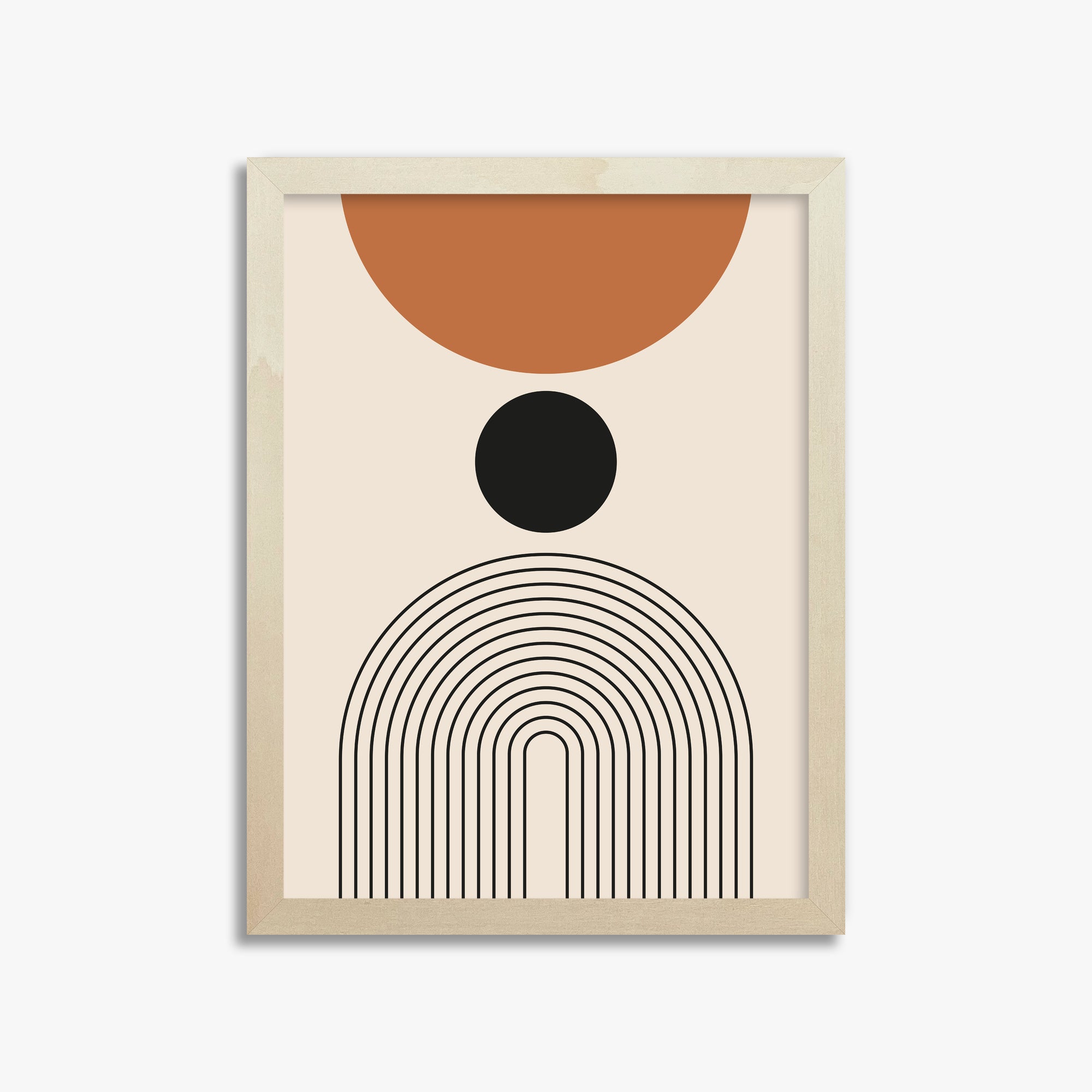 Descending Eclipse, 30x40cm Framed Art Reproduction With Lime Wood Frame