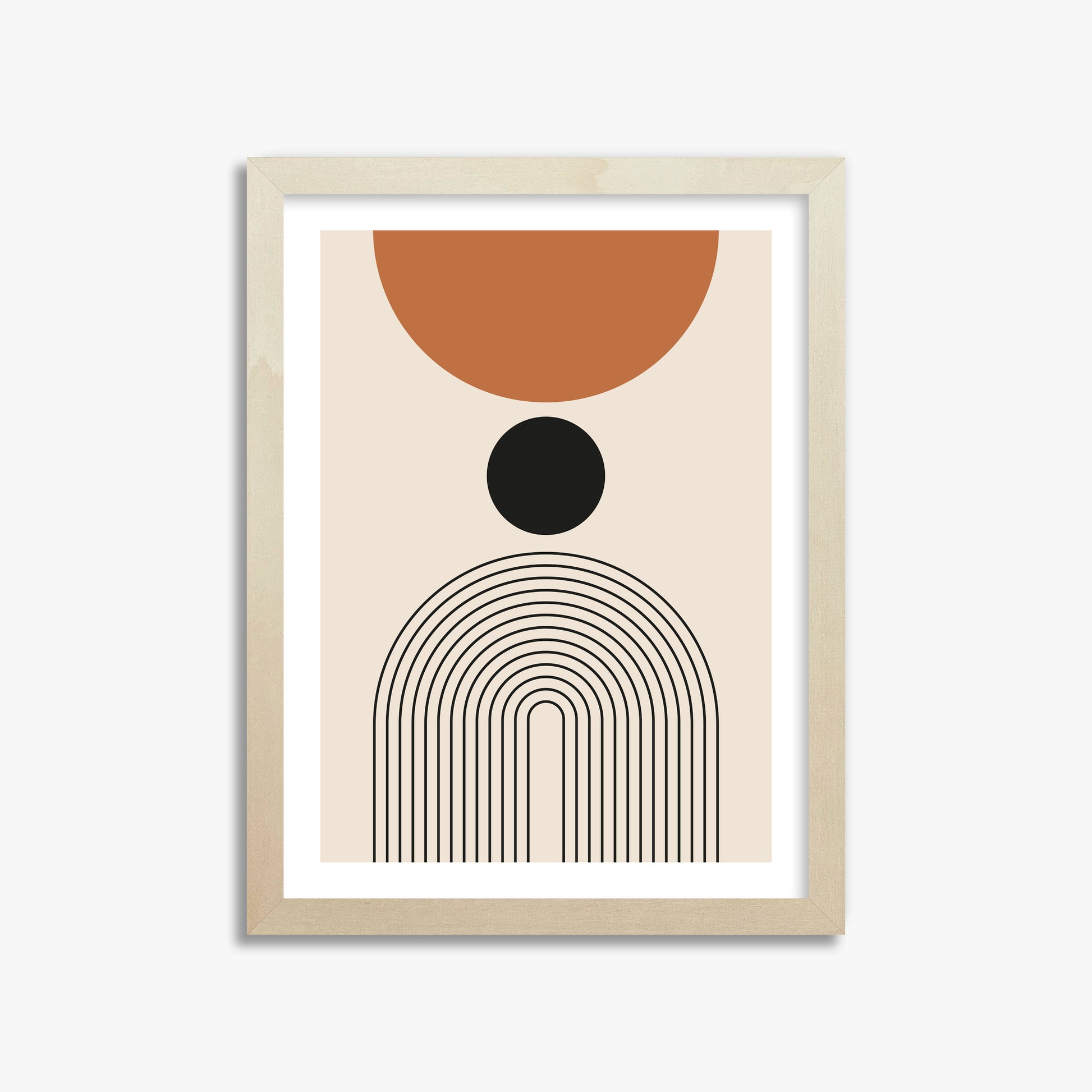 Descending Eclipse, 30x40cm Framed Art Reproduction With Lime Wood Frame