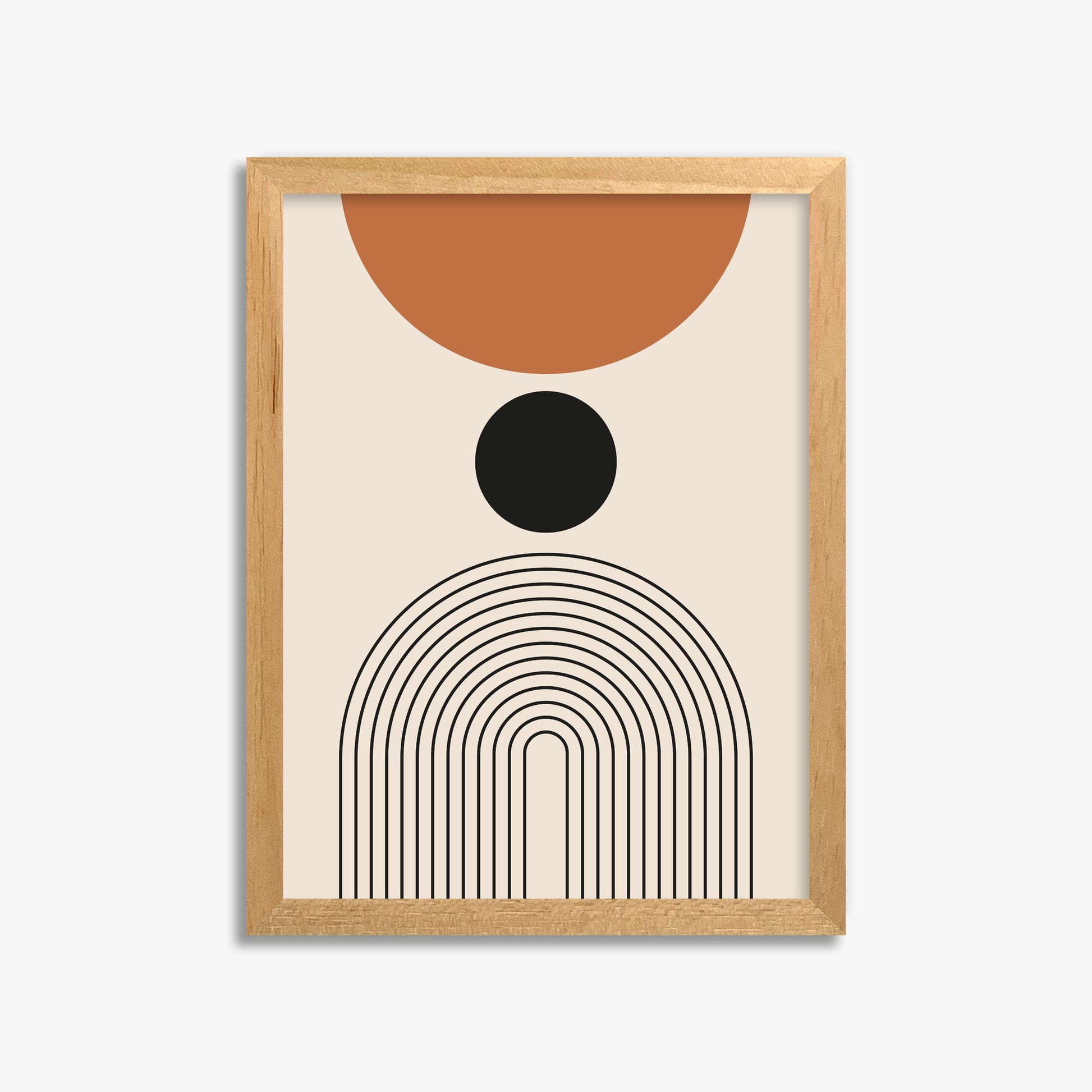 Descending Eclipse, 30x40cm Framed Poster With Oak Frame