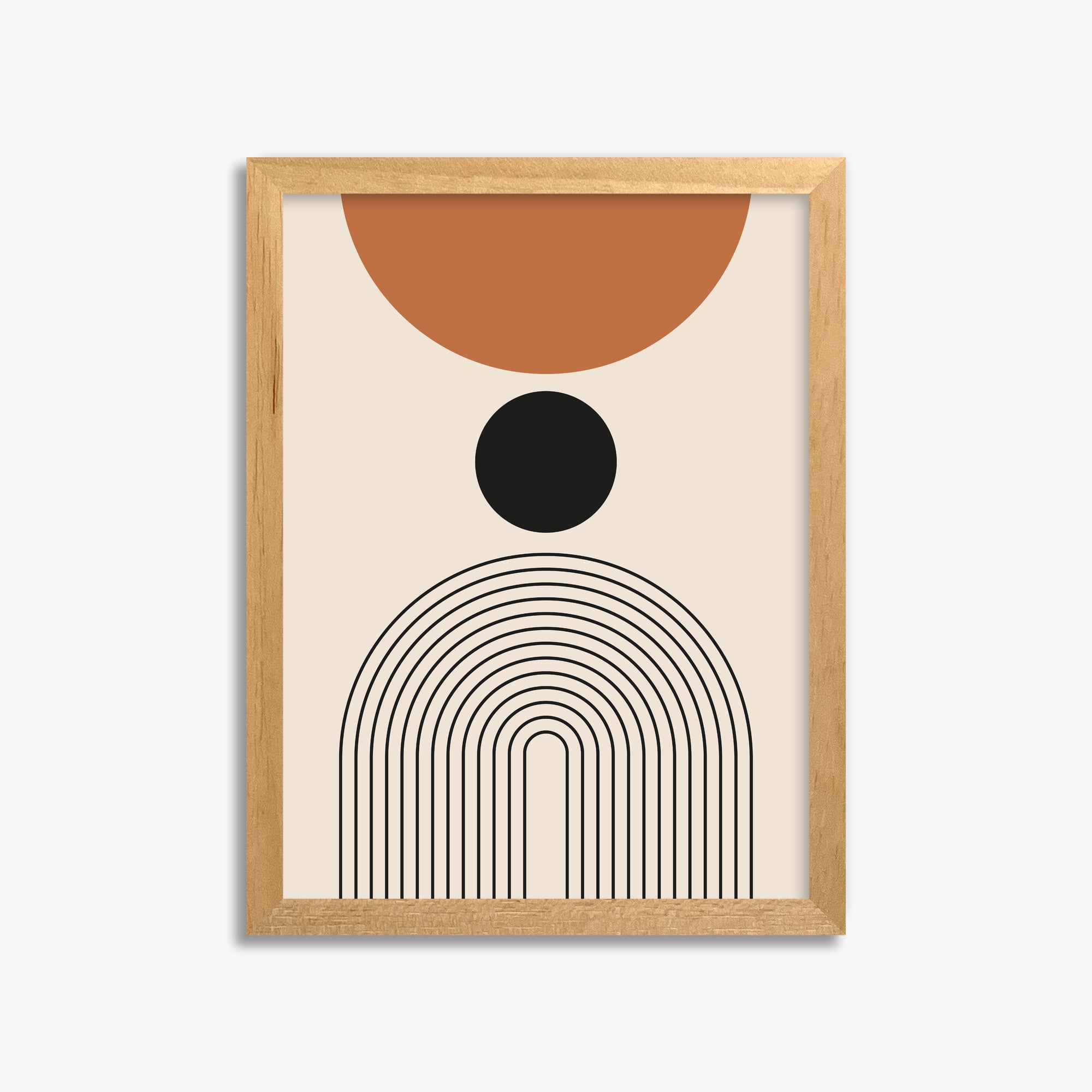 Descending Eclipse, 30x40cm Framed Poster With Oak Frame