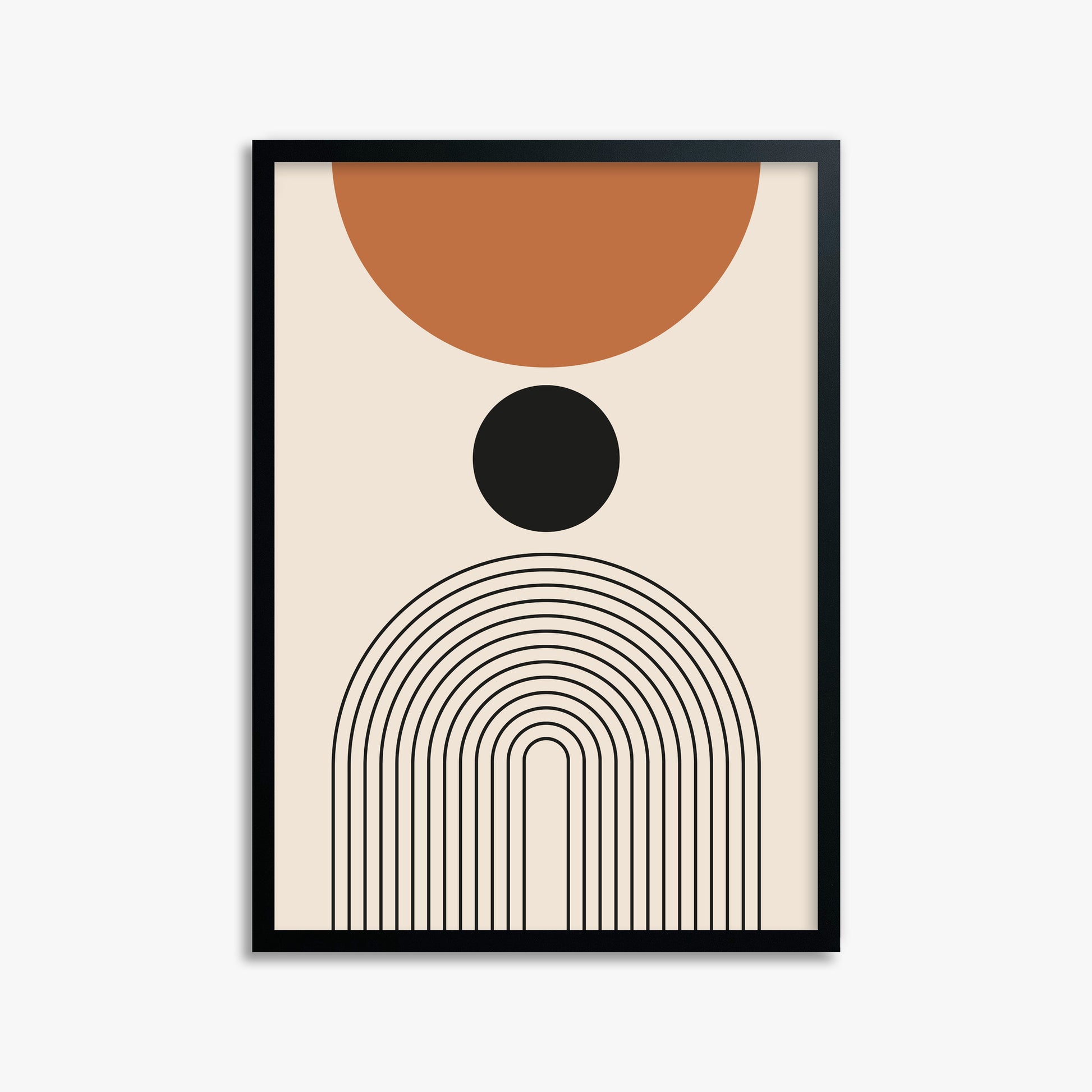 Descending Eclipse, 50x70cm Framed Poster With Black Frame