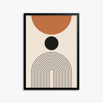Descending Eclipse, 50x70cm Framed Poster With Black Frame