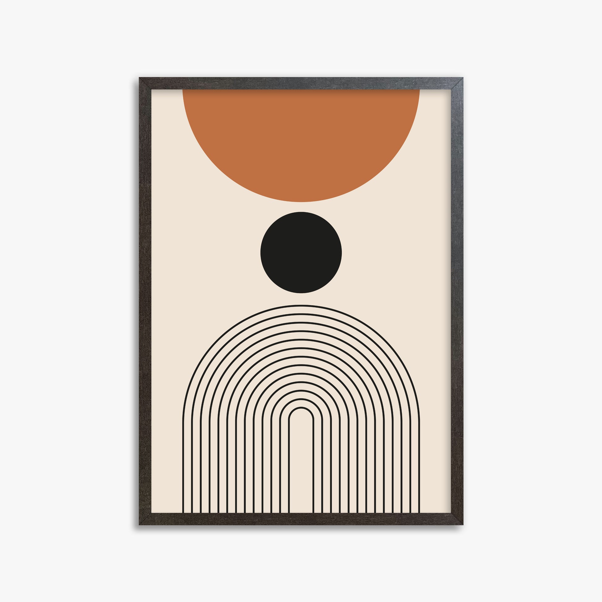 Descending Eclipse, 50x70cm Framed Art Reproduction With Espresso Frame
