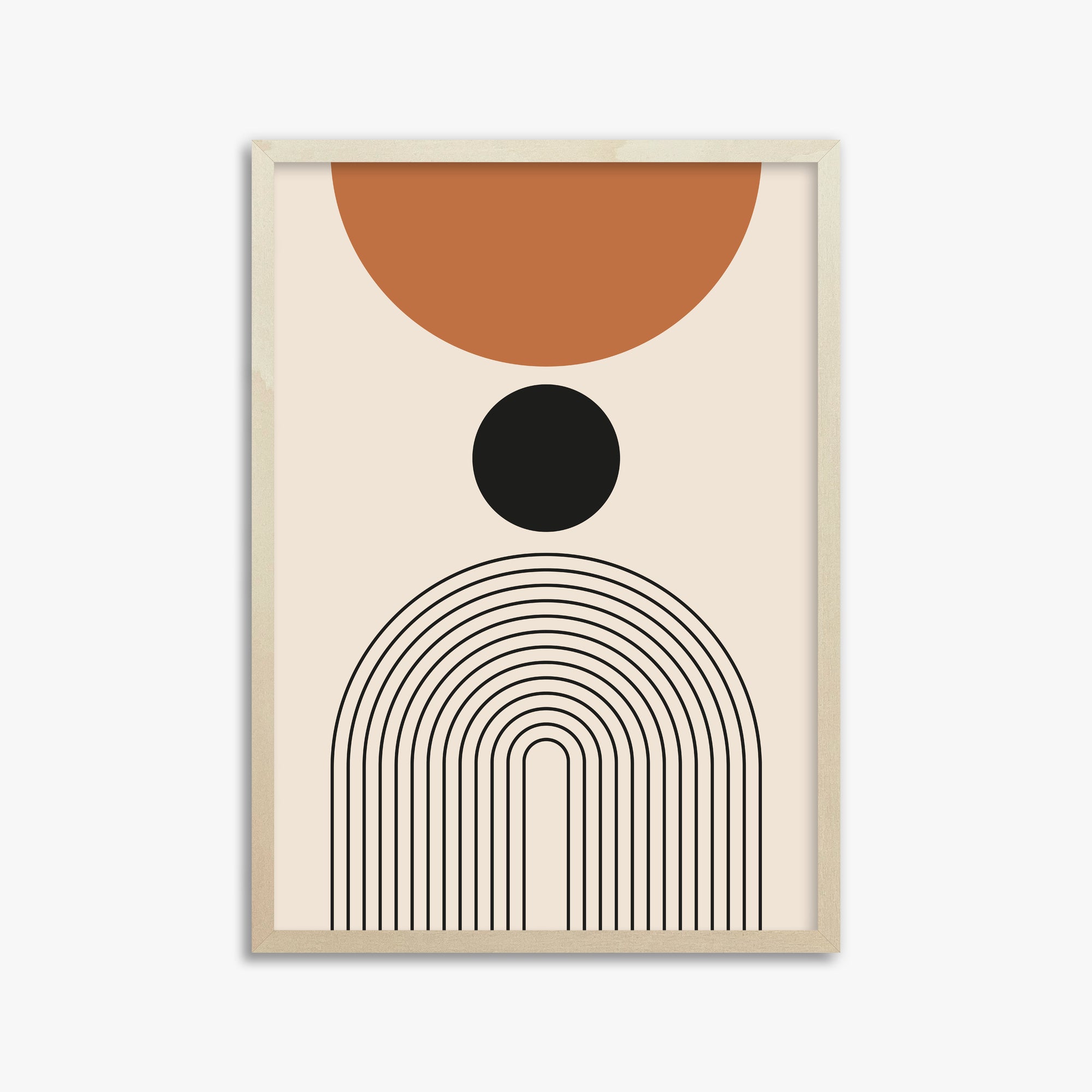 Descending Eclipse, 50x70cm Framed Art Reproduction With Lime Wood Frame