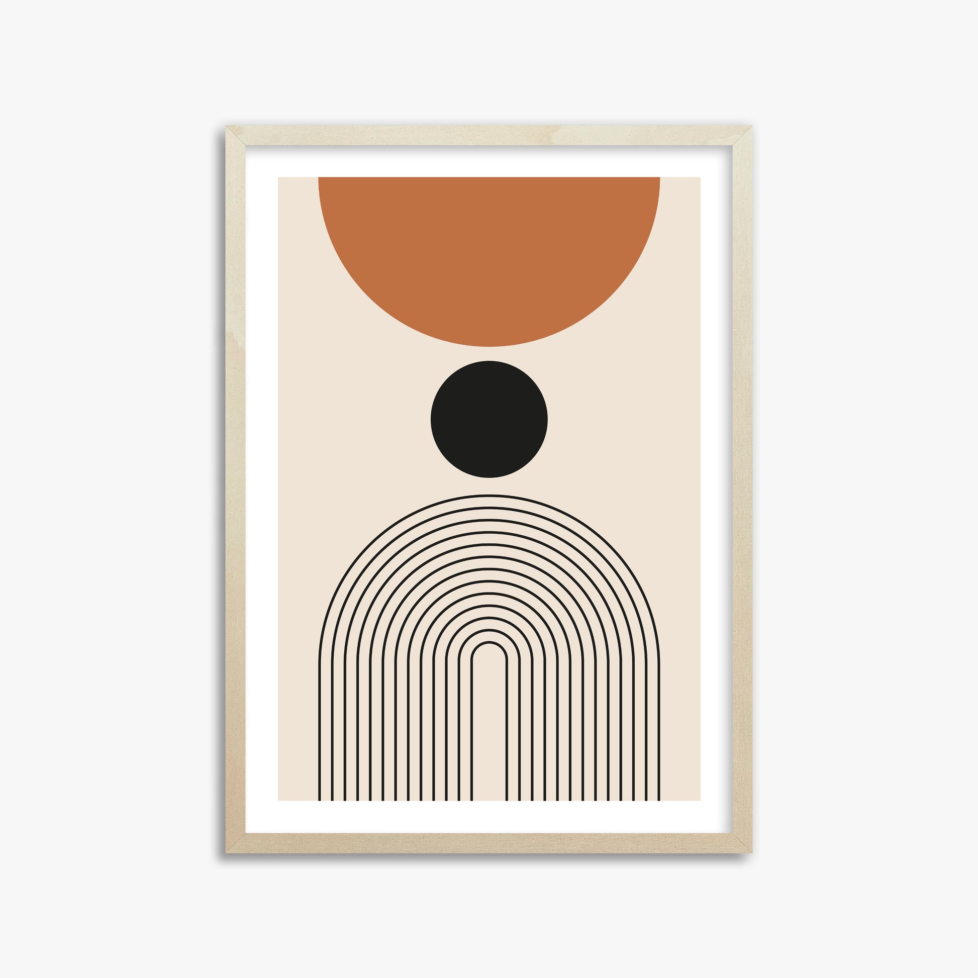 Descending Eclipse, 50x70cm Framed Art Reproduction With Lime Wood Frame