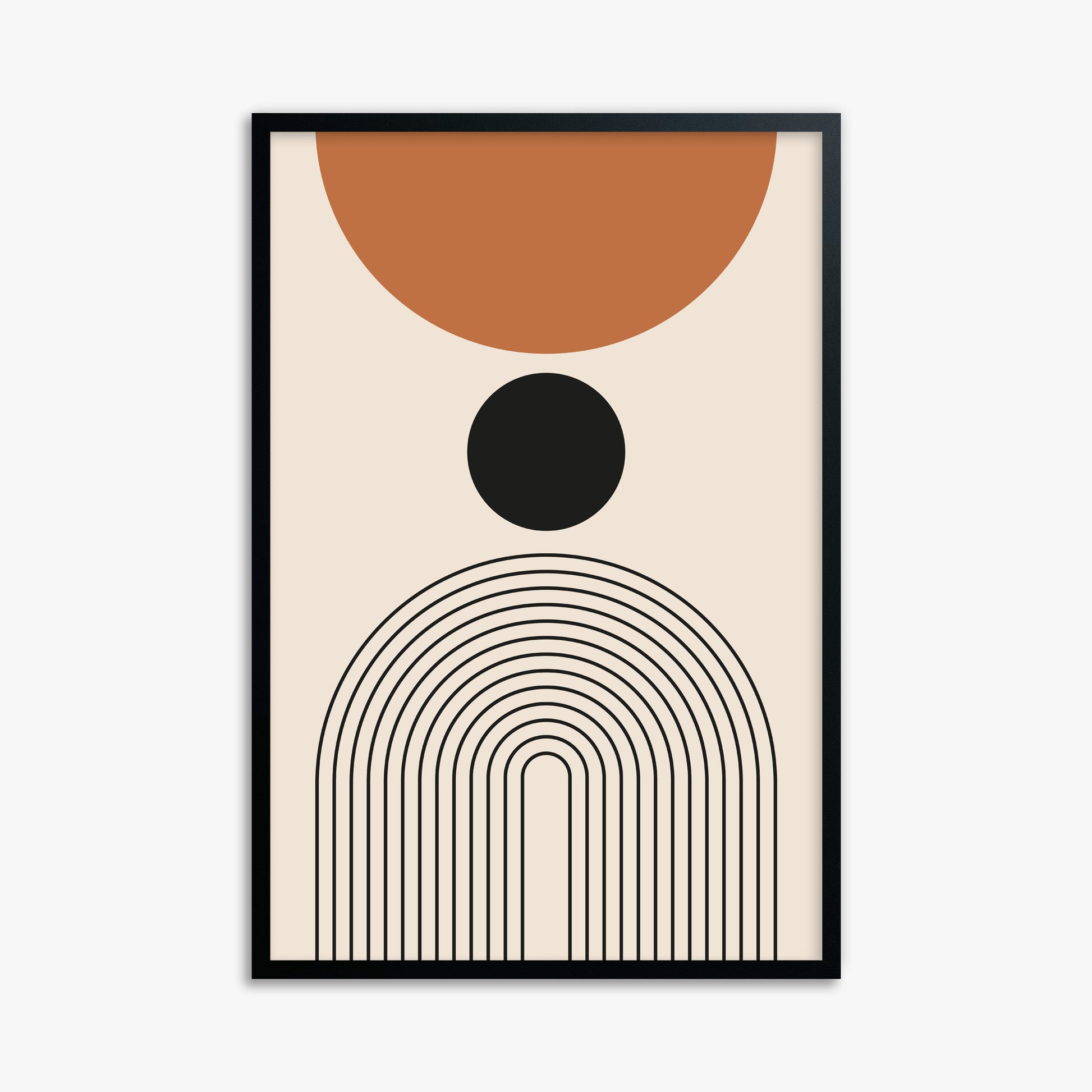 Descending Eclipse, 61x91cm Framed Poster With Black Frame