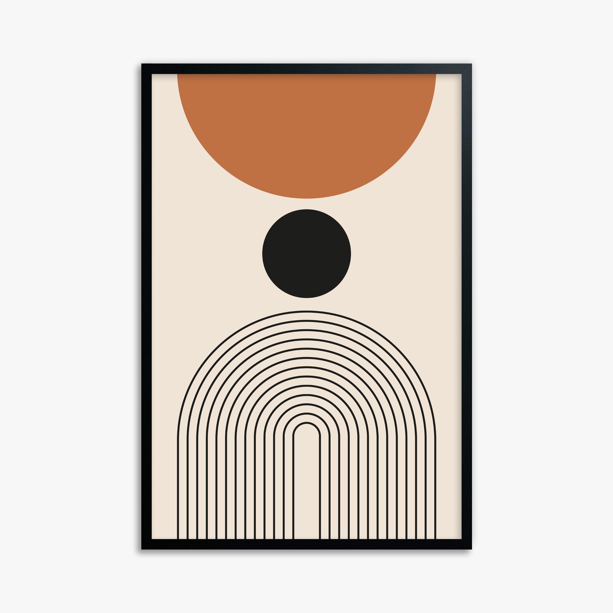 Descending Eclipse, 61x91cm Framed Poster With Black Frame