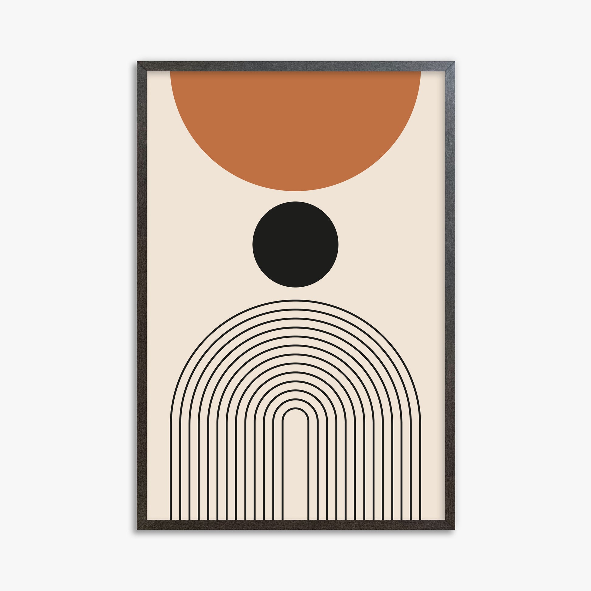 Descending Eclipse, 61x91cm Framed Art Reproduction With Espresso Frame