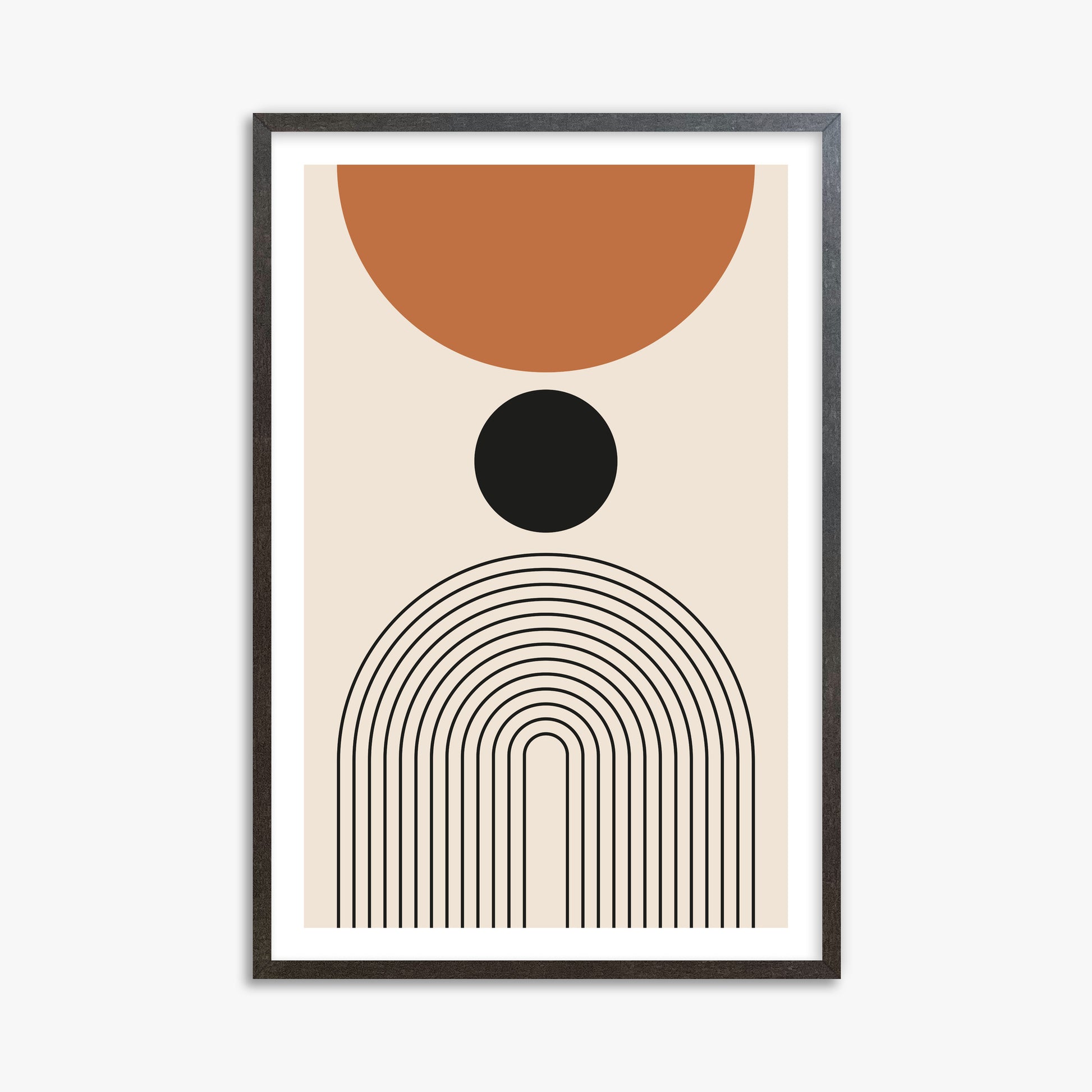 Descending Eclipse, 61x91cm Framed Art Reproduction With Espresso Frame