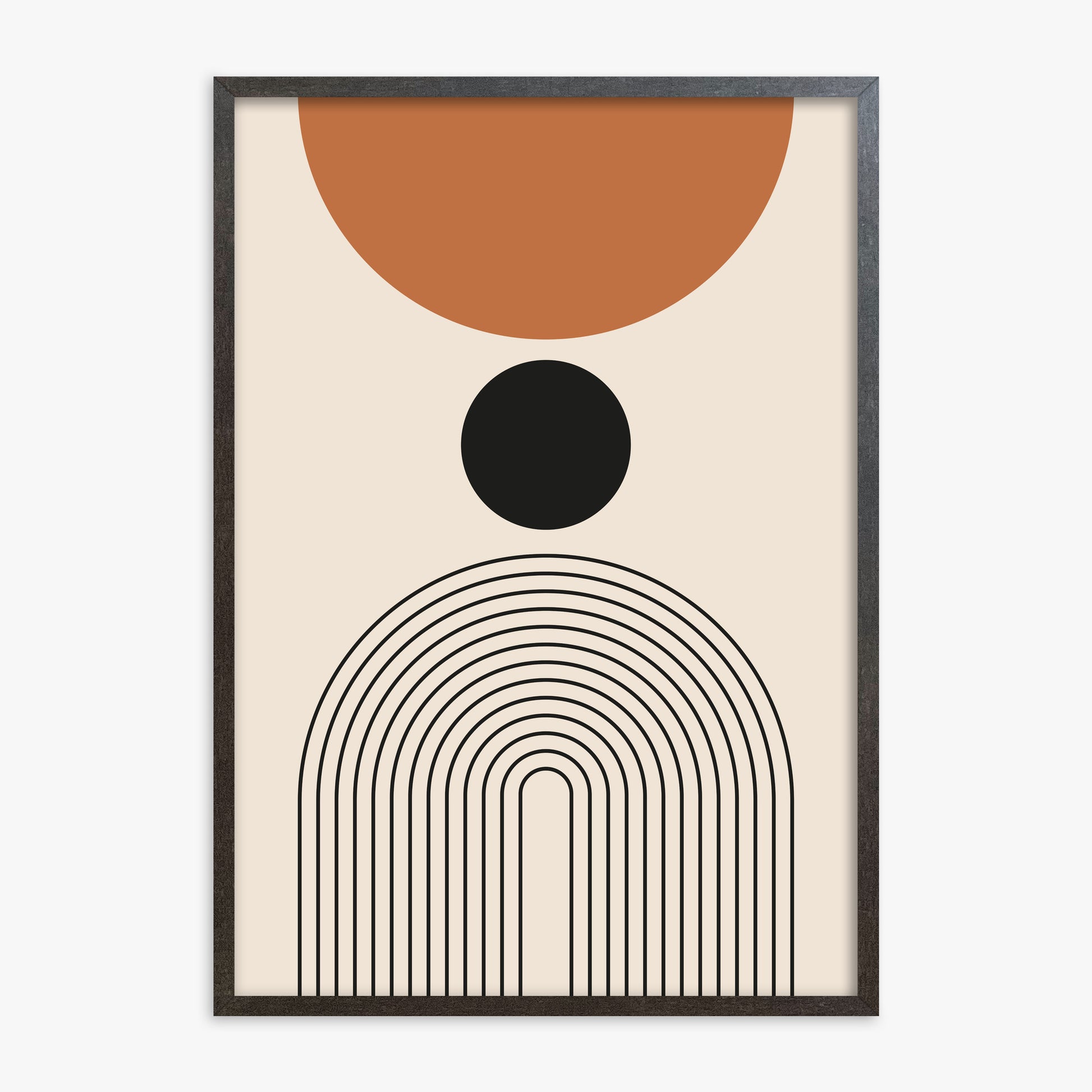 Descending Eclipse, 70x100cm Framed Art Reproduction With Espresso Frame