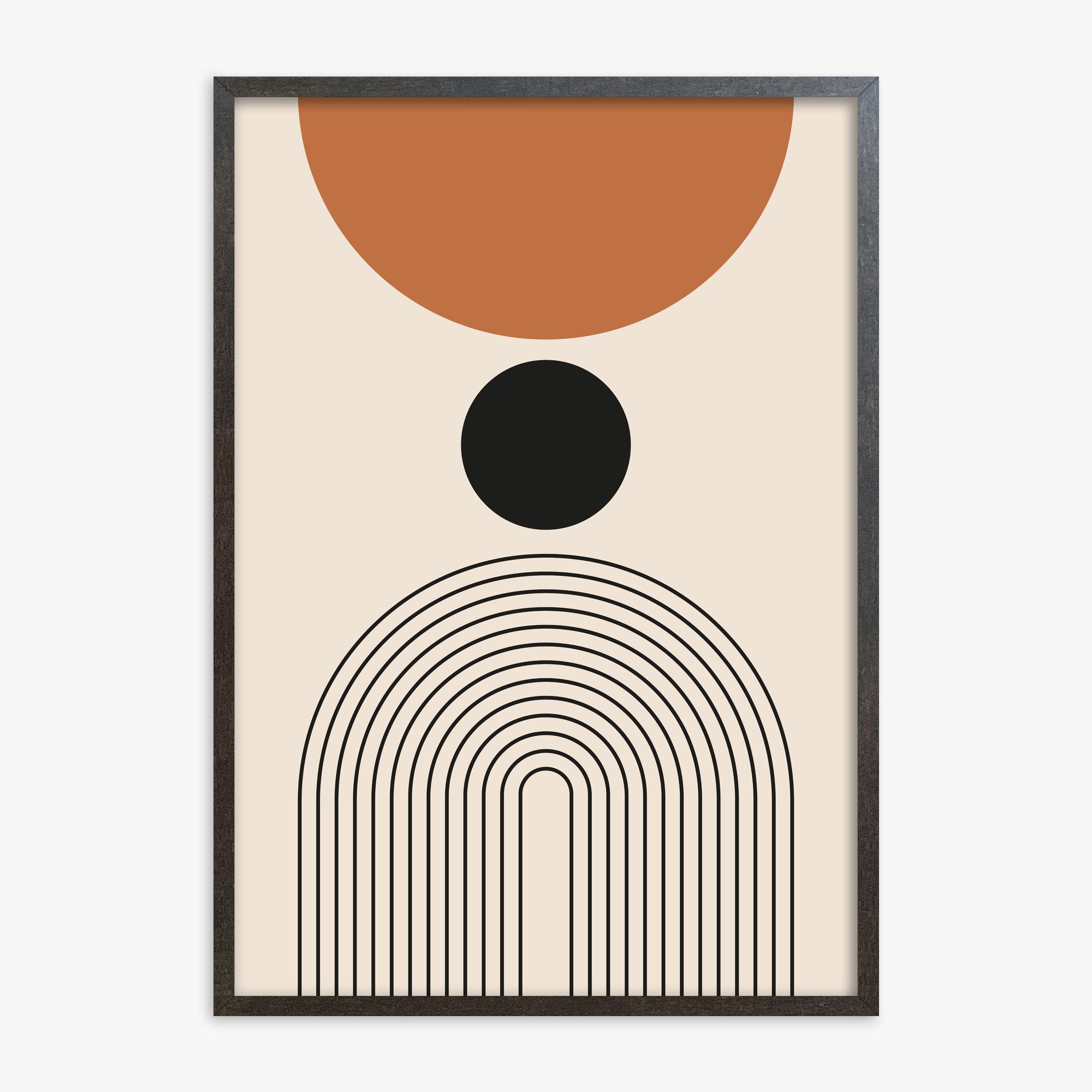 Descending Eclipse, 70x100cm Framed Art Reproduction With Espresso Frame