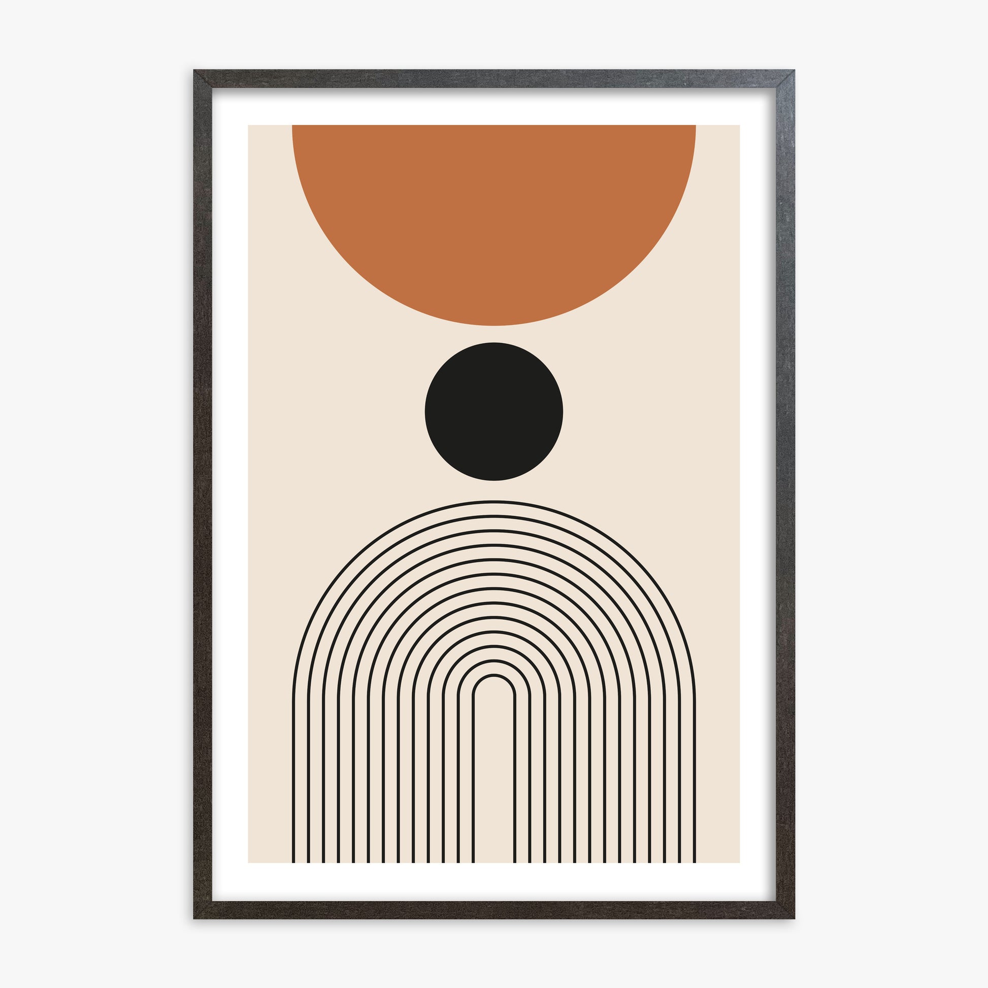 Descending Eclipse, 70x100cm Framed Art Reproduction With Espresso Frame