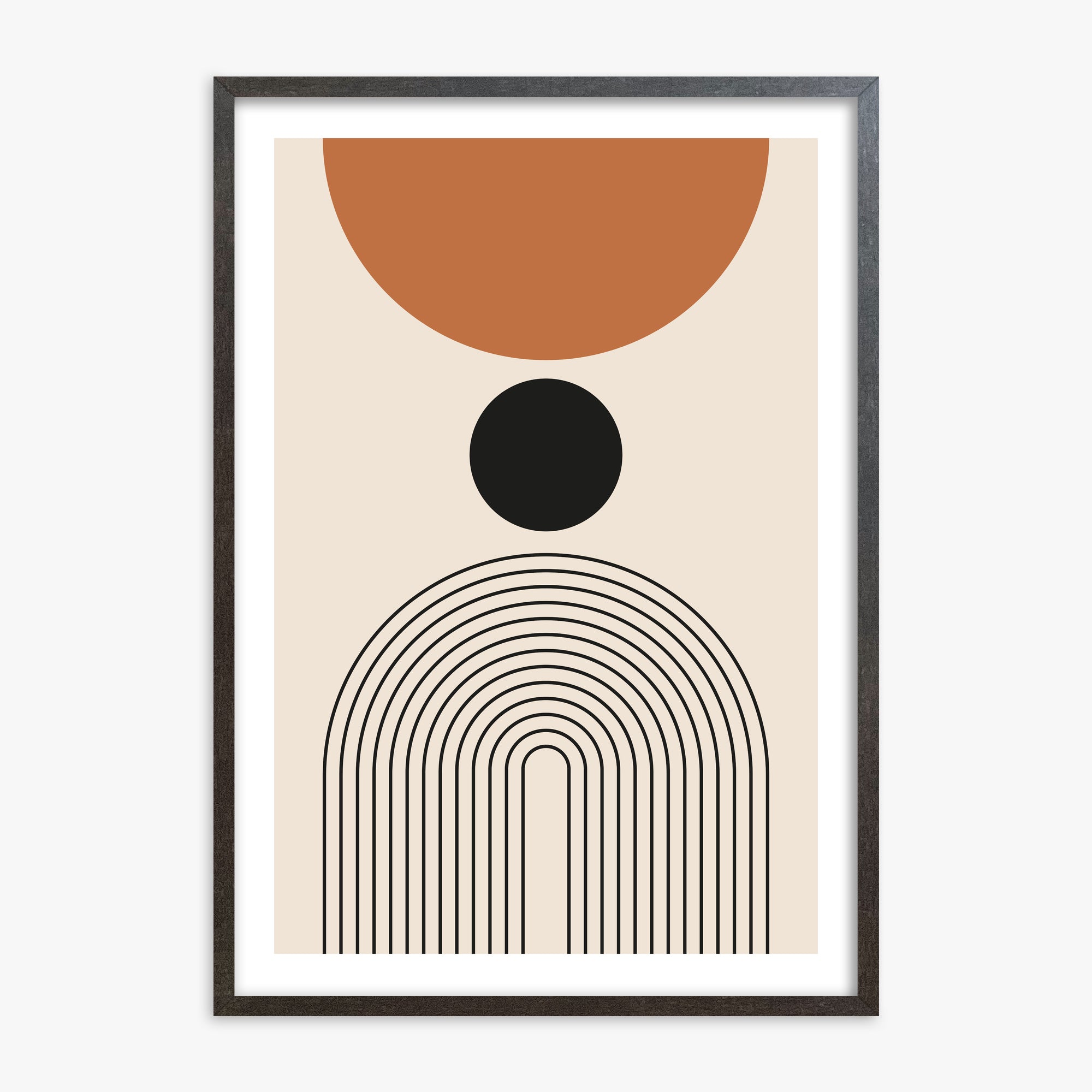 Descending Eclipse, 70x100cm Framed Art Reproduction With Espresso Frame