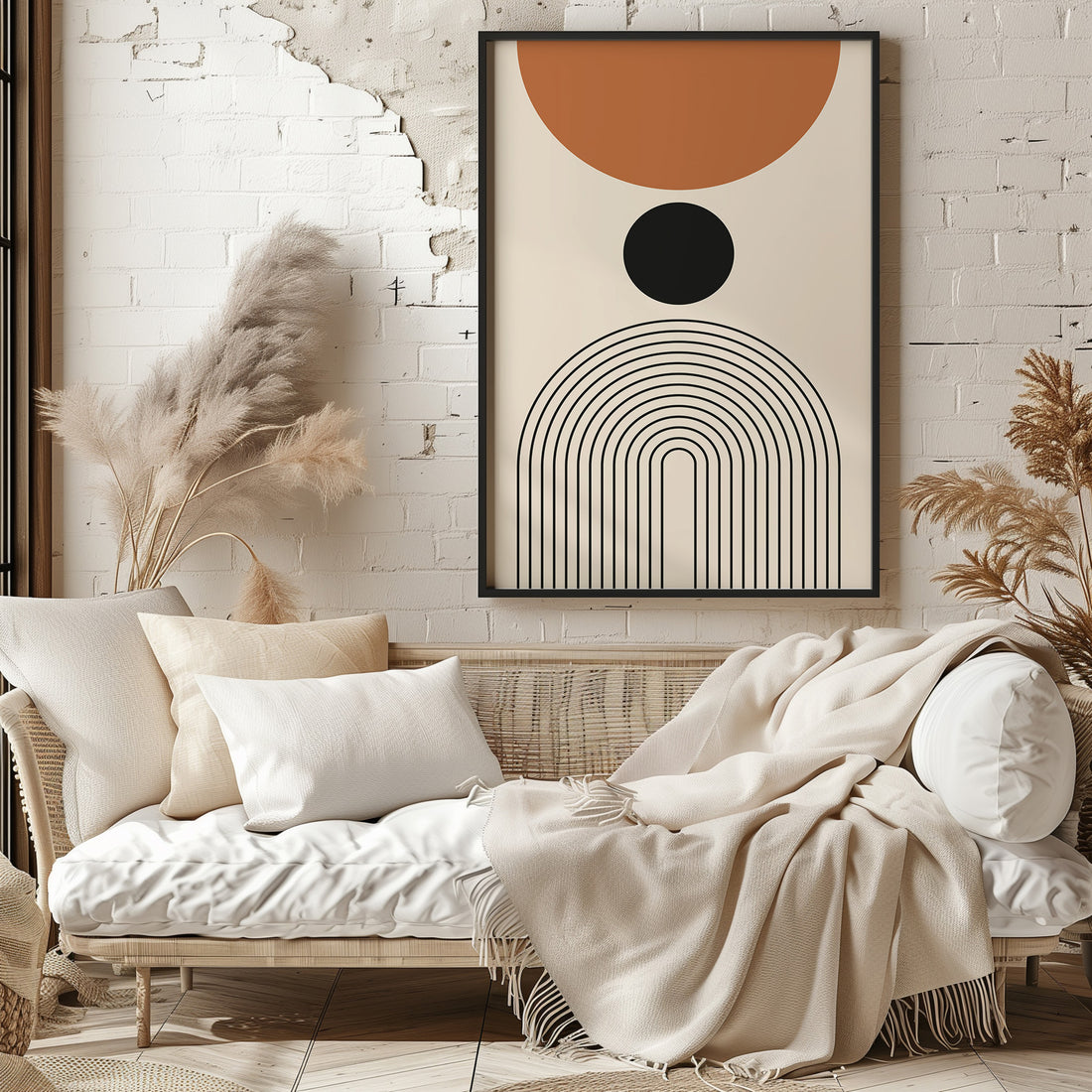 Descending Eclipse, 50x70cm Framed Poster With Black Frame