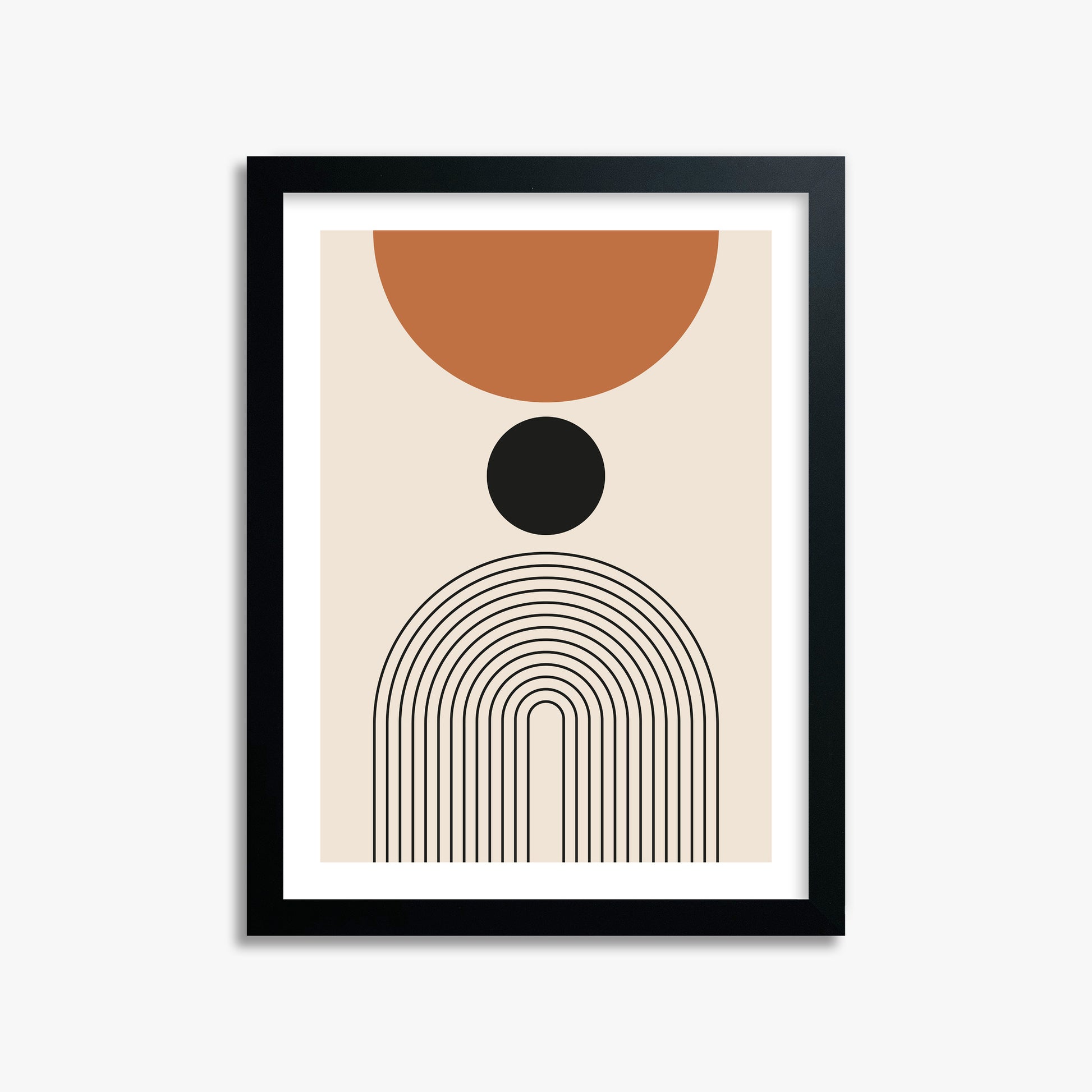Descending Eclipse, 30x40cm Black Framed Art Reproduction
