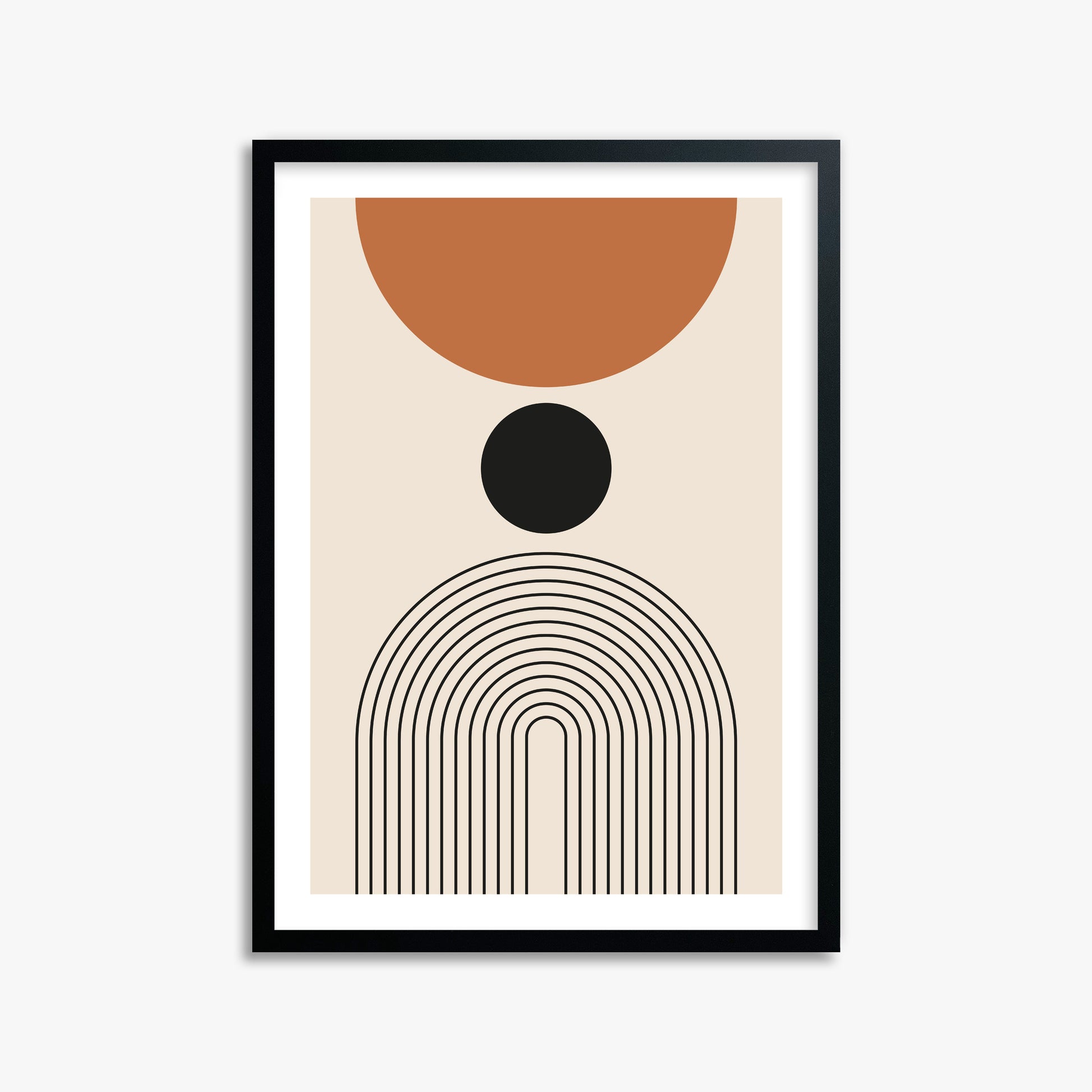 Descending Eclipse, 50x70cm Black Framed Art Reproduction