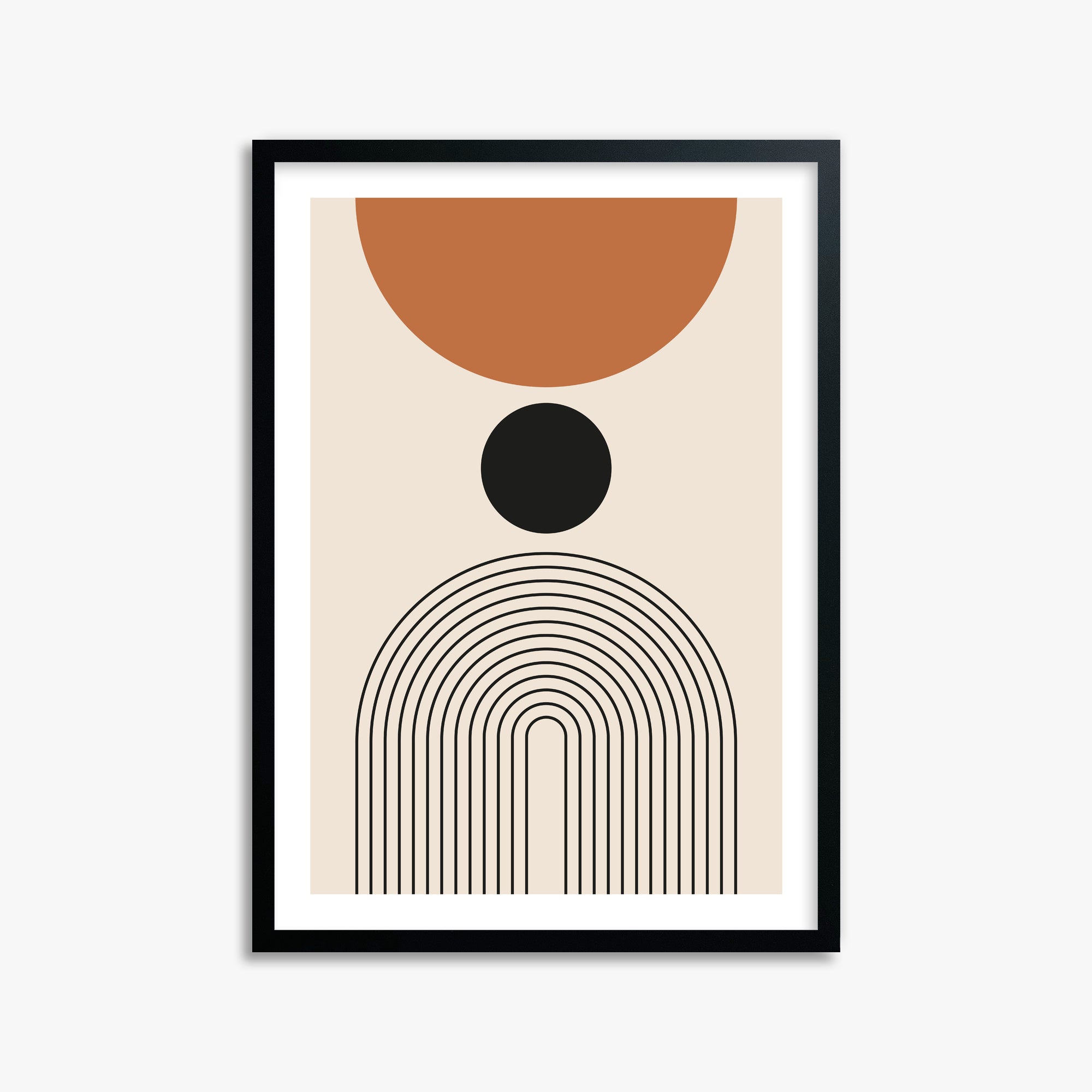 Descending Eclipse, 50x70cm Black Framed Art Reproduction