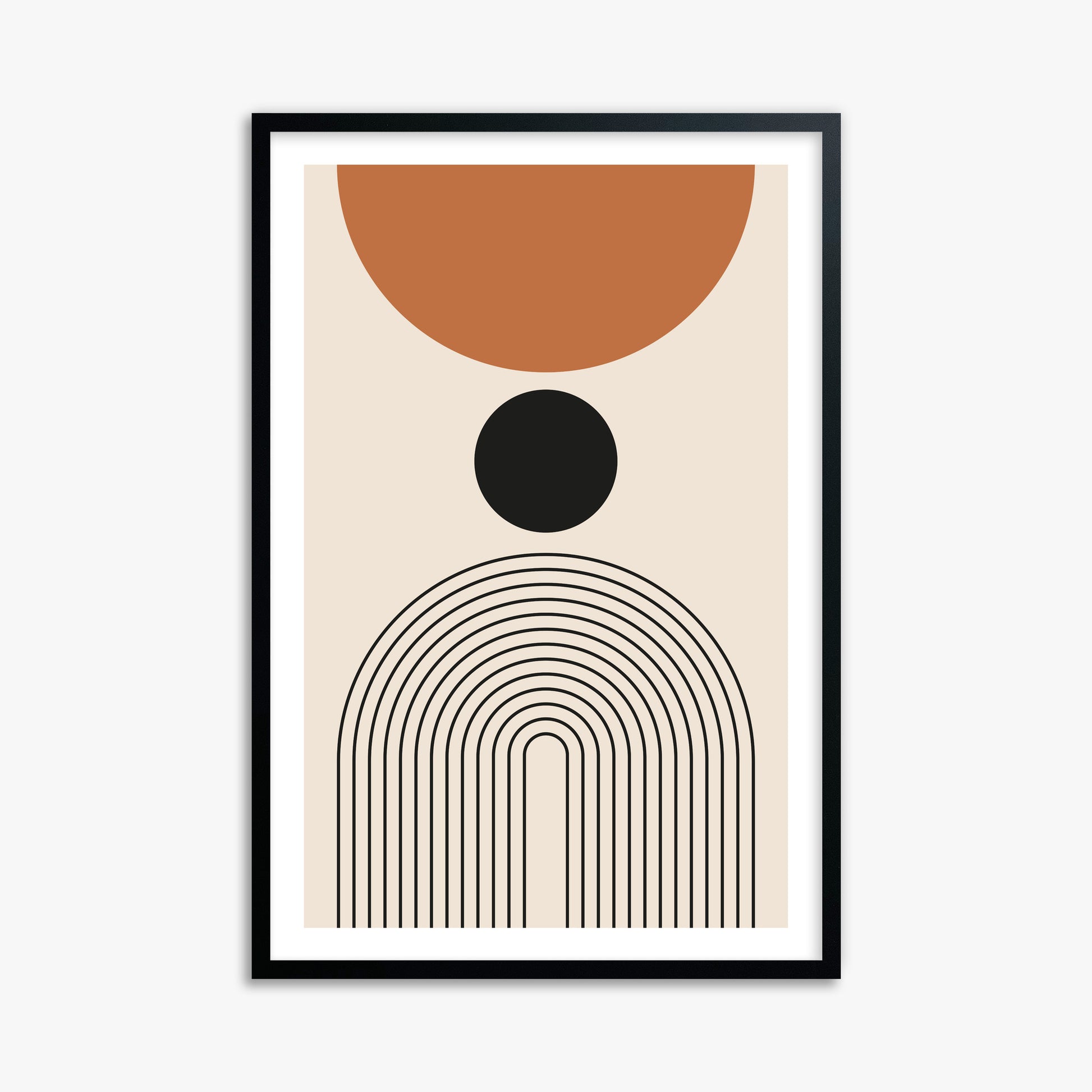 Descending Eclipse, 61x91cm Black Framed Art Reproduction