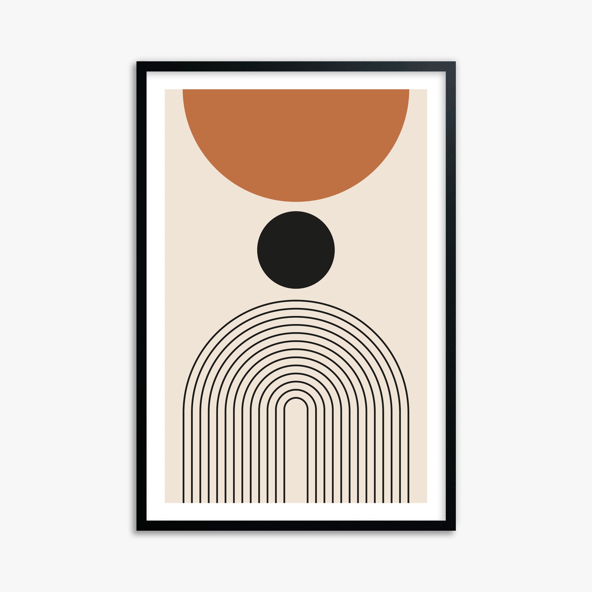 Descending Eclipse, 61x91cm Black Framed Art Reproduction