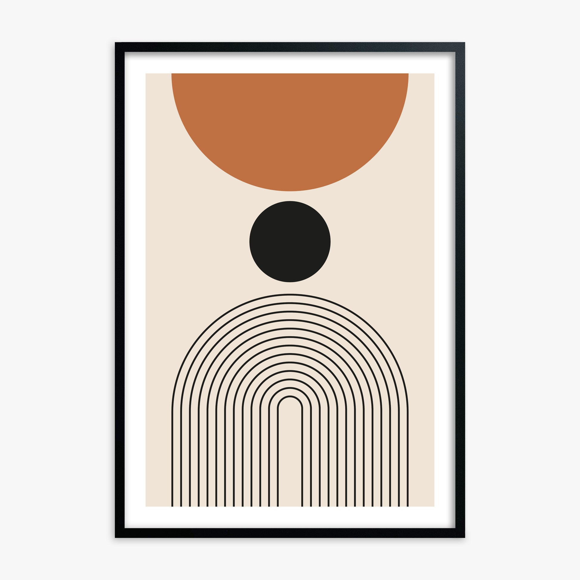 Descending Eclipse, 70x100cm Black Framed Art Reproduction