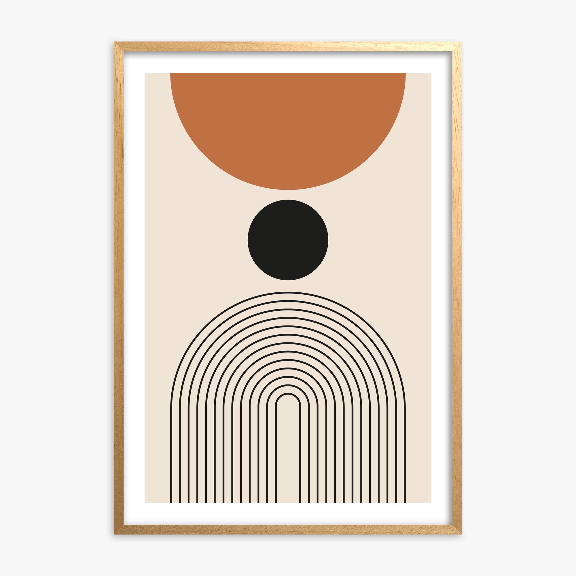 Descending Eclipse, 70x100cm Oak Framed Art Reproduction