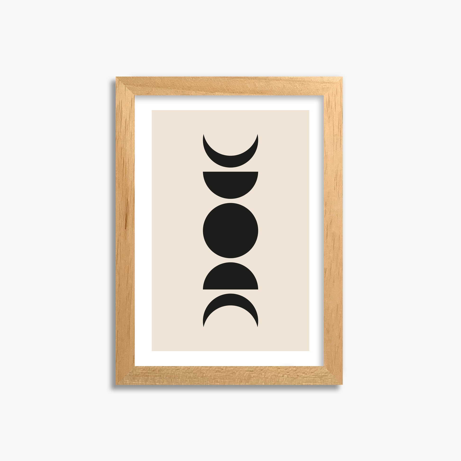 Lunar Phases, 21x30cm Oak Framed Art Reproduction