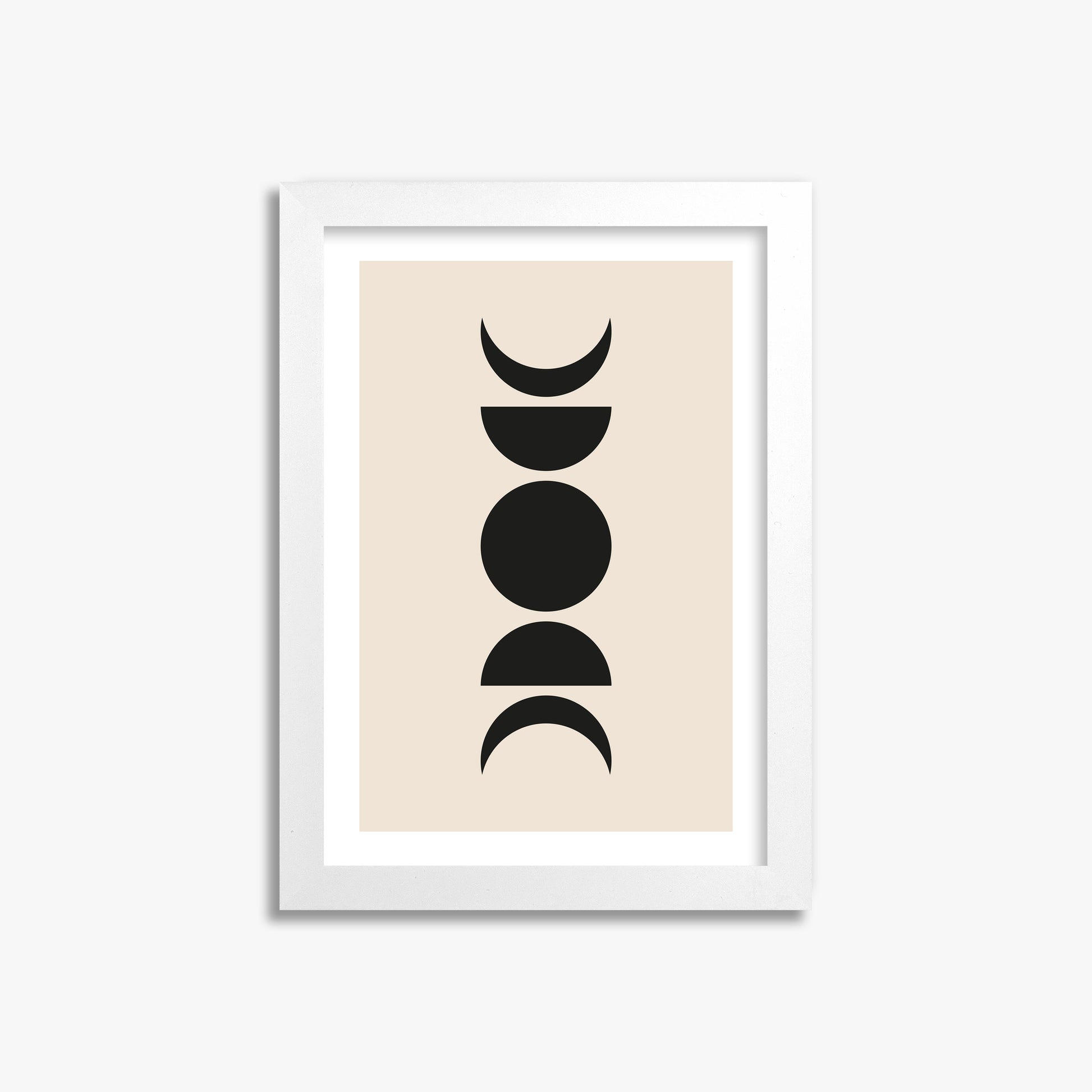 Lunar Phases, 21x30cm Whitek Framed Art Reproduction