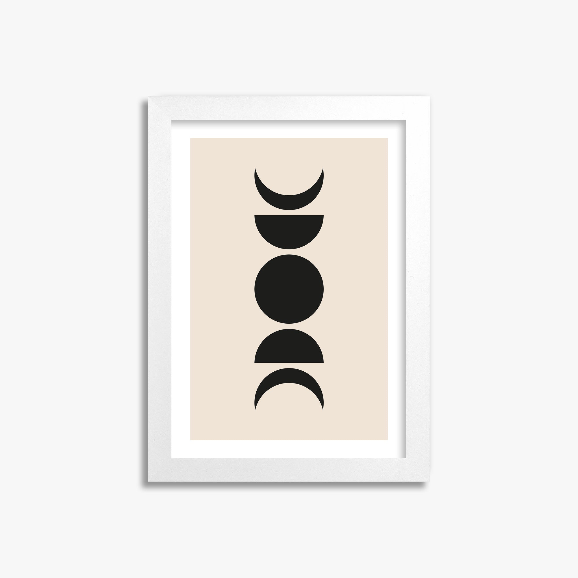 Lunar Phases, 21x30cm Whitek Framed Art Reproduction
